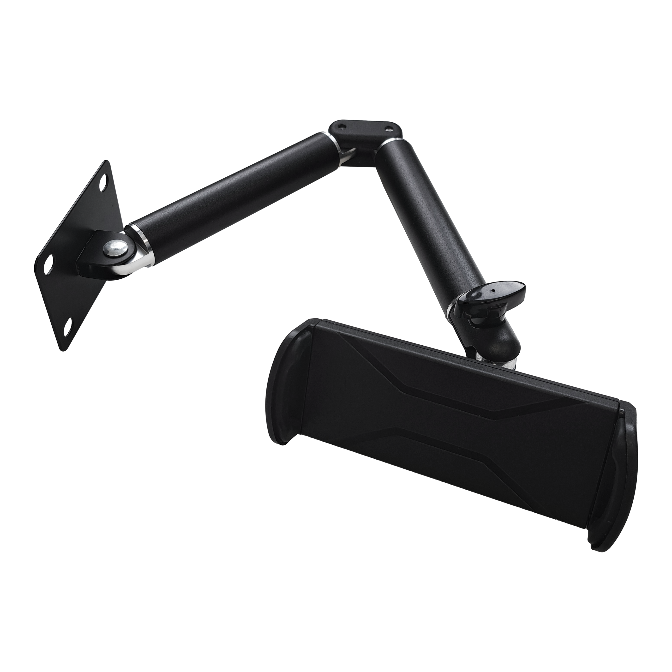 Nástěnný držák tabletu McDart TABFlex s flexibilním ramenem Dies ist die McDart TABFlex Tablet Wandhalterung mit flexiblem Arm. Sie ermöglicht eine stabile Befestigung eines Tablets an der Wand und kann flexibel ausgerichtet werden.