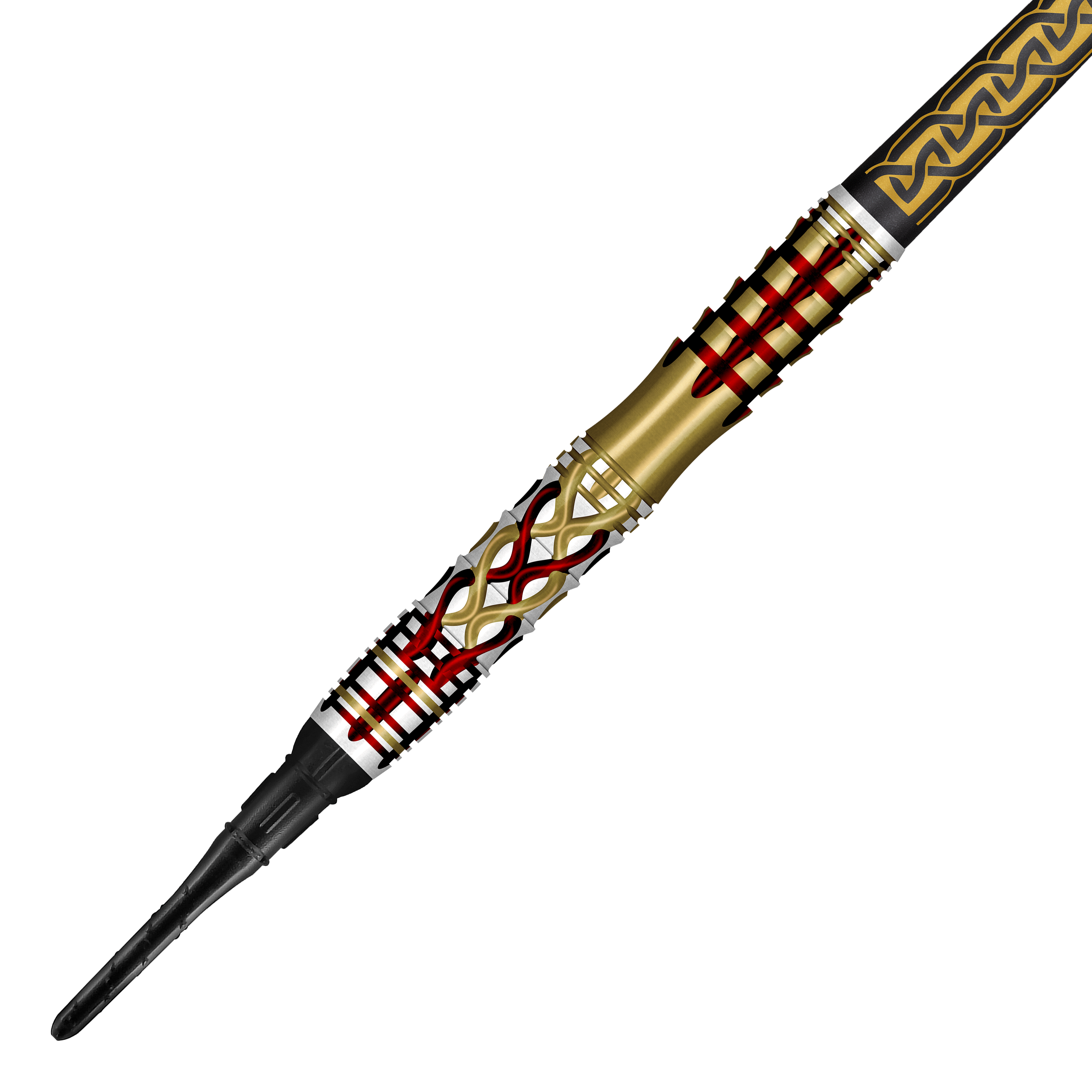 Měkké šipky Shot Goths Alaric - 20g Zu sehen ist das Produkt Shot Goths Alaric Softdarts - 20g. Die Softdarts werden hier in einer seitlichen Perspektive abgebildet.