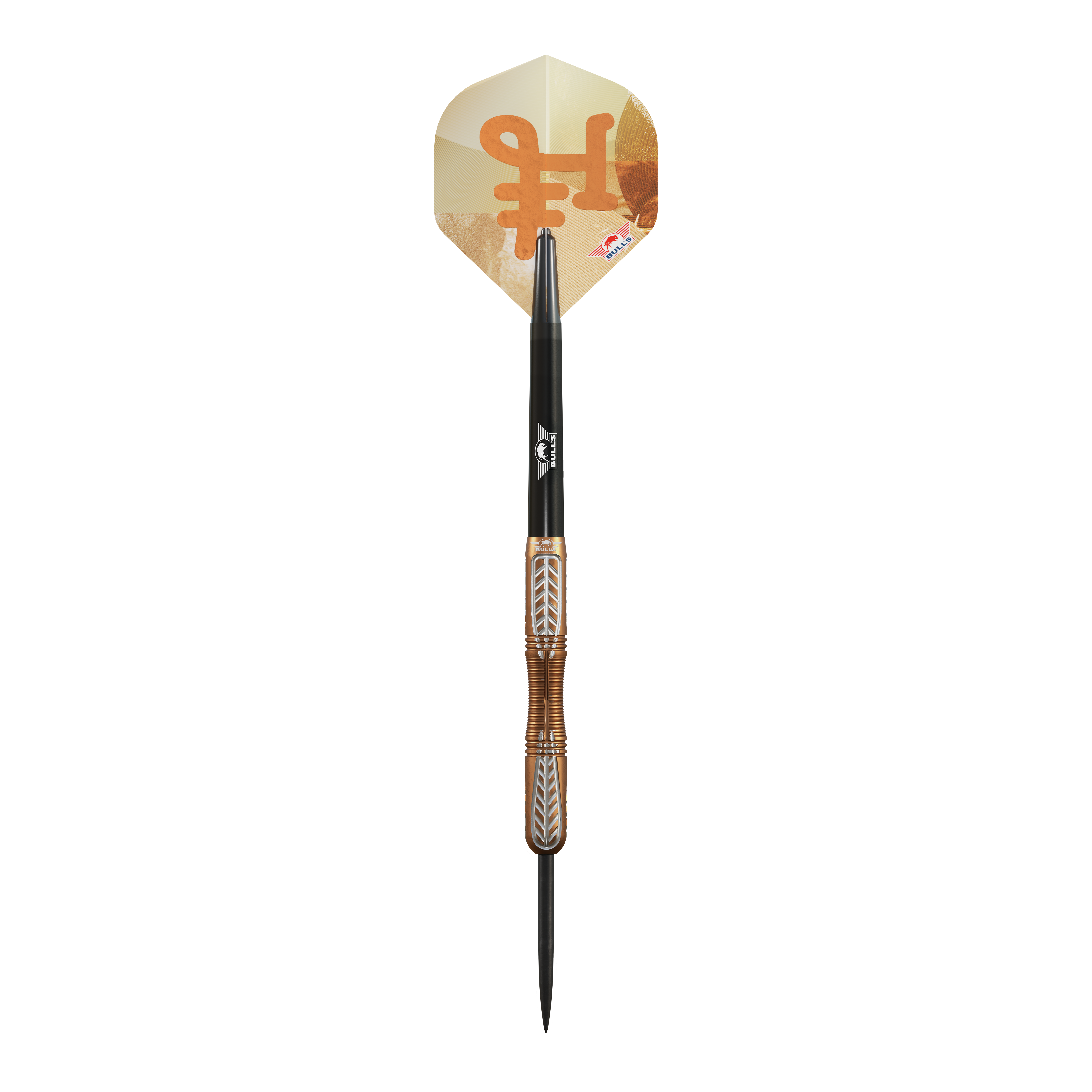 Dieses Bild stellt die Bulls NL Bronzo True Steeldarts - 23g dar. Die Darts sind für den professionellen Einsatz gedacht.