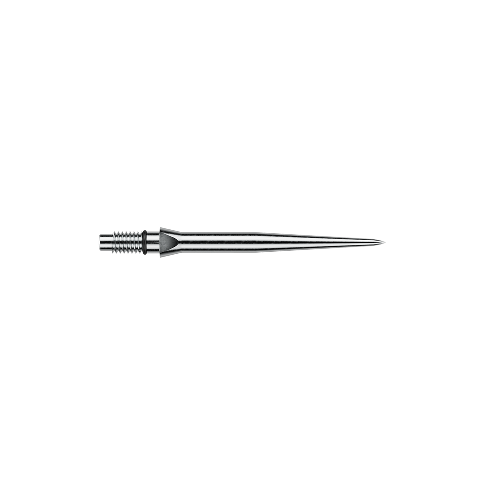 Špičky šipek Winmau Switch Point Smooth z oceli - stříbrný efekt Zu sehen sind Winmau Switch Point Smooth Silver Effect Steeldartspitzen mit 26 mm Länge. Die Spitzen sind silberfarben und glänzend ausgeführt.