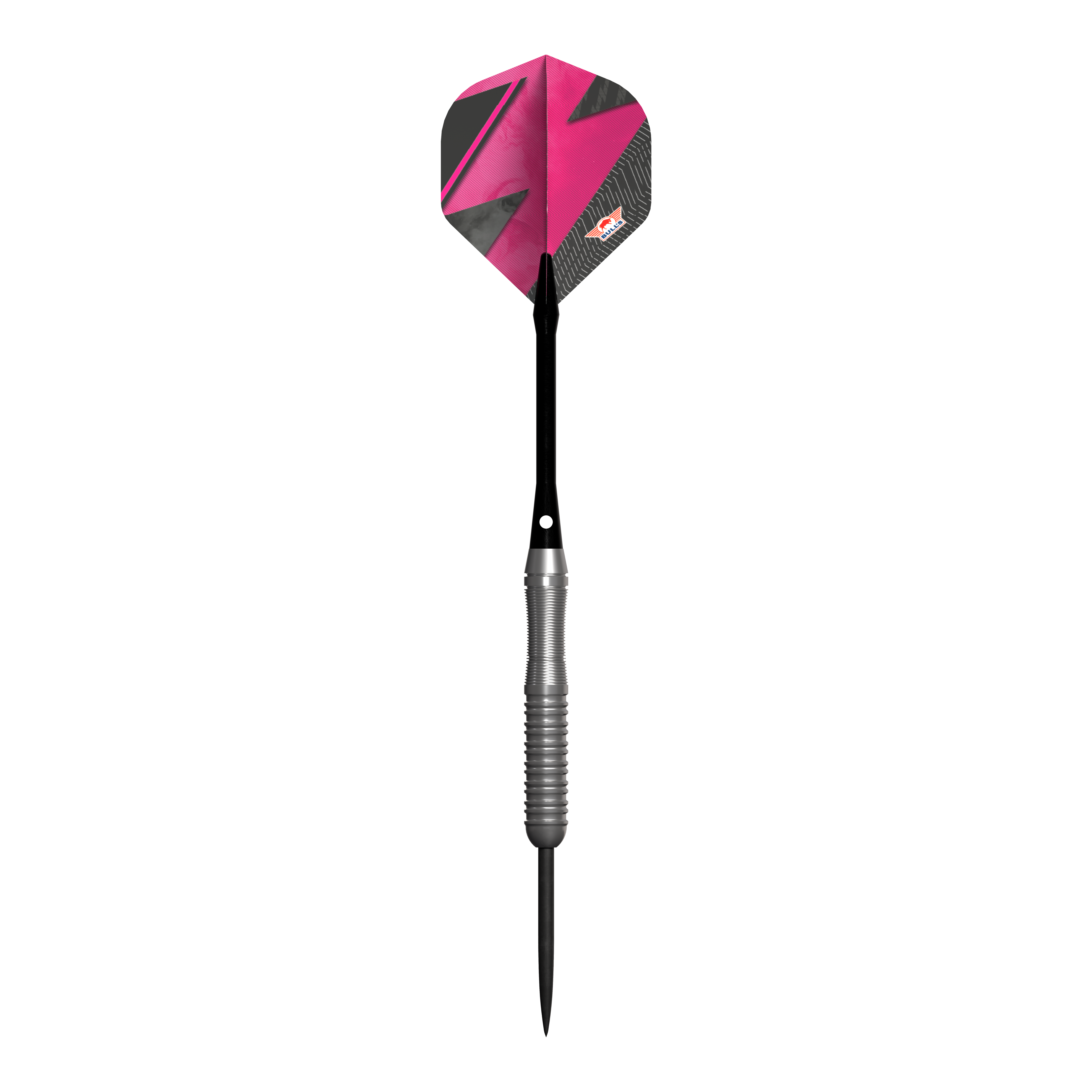 Ocelové šipky Bulls NL Lightning Pink Der Bulls NL Lightning Pink Steeldart hat eine auffällige pink-schwarze Flight. Der Schaft ist silberfarben und geriffelt für besseren Halt.