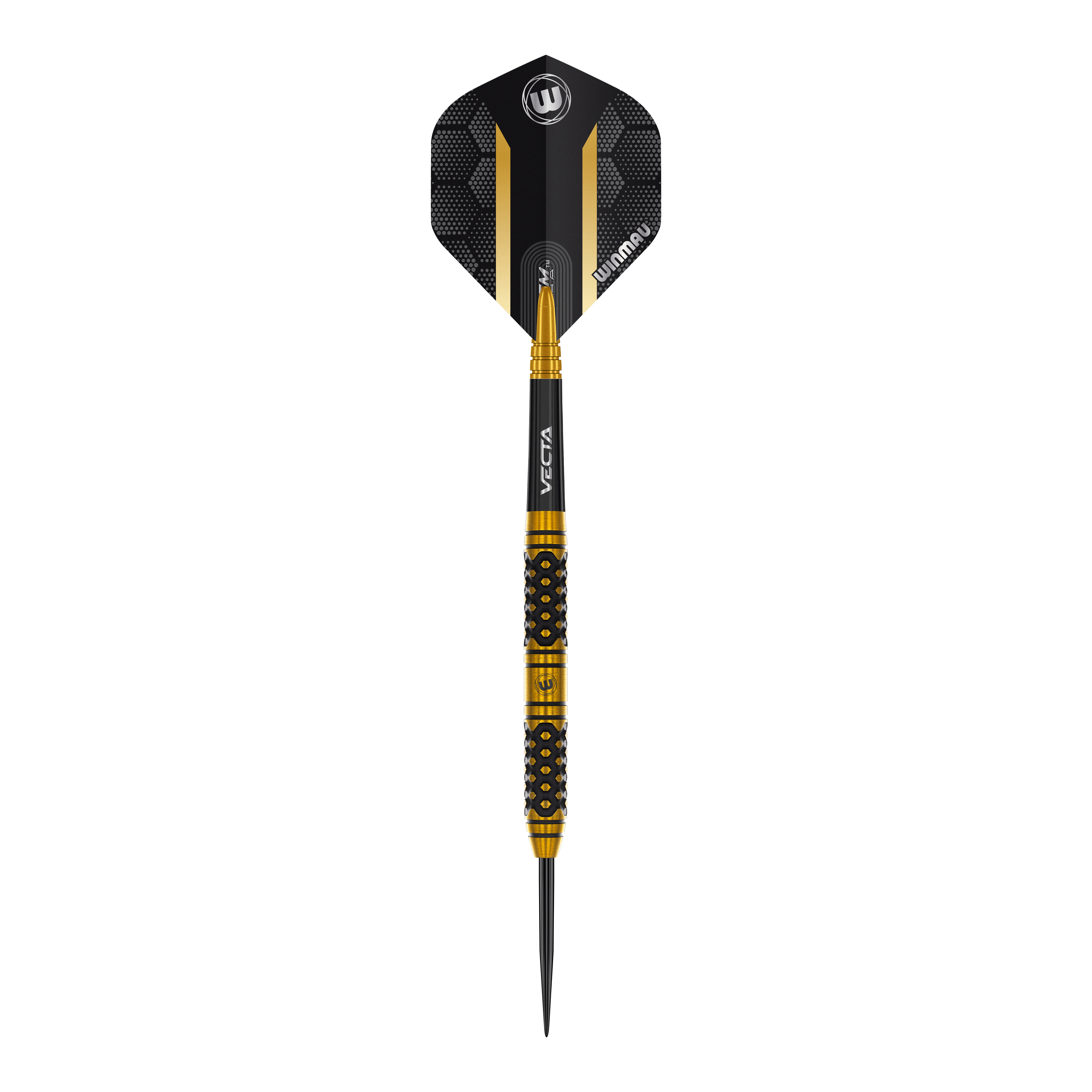 Das Bild zeigt die Winmau Team 360 Bradley Van Der Velden Steeldarts mit einem Gewicht von 22 Gramm. Die Darts sind für Präzision und professionelle Spieler konzipiert.
