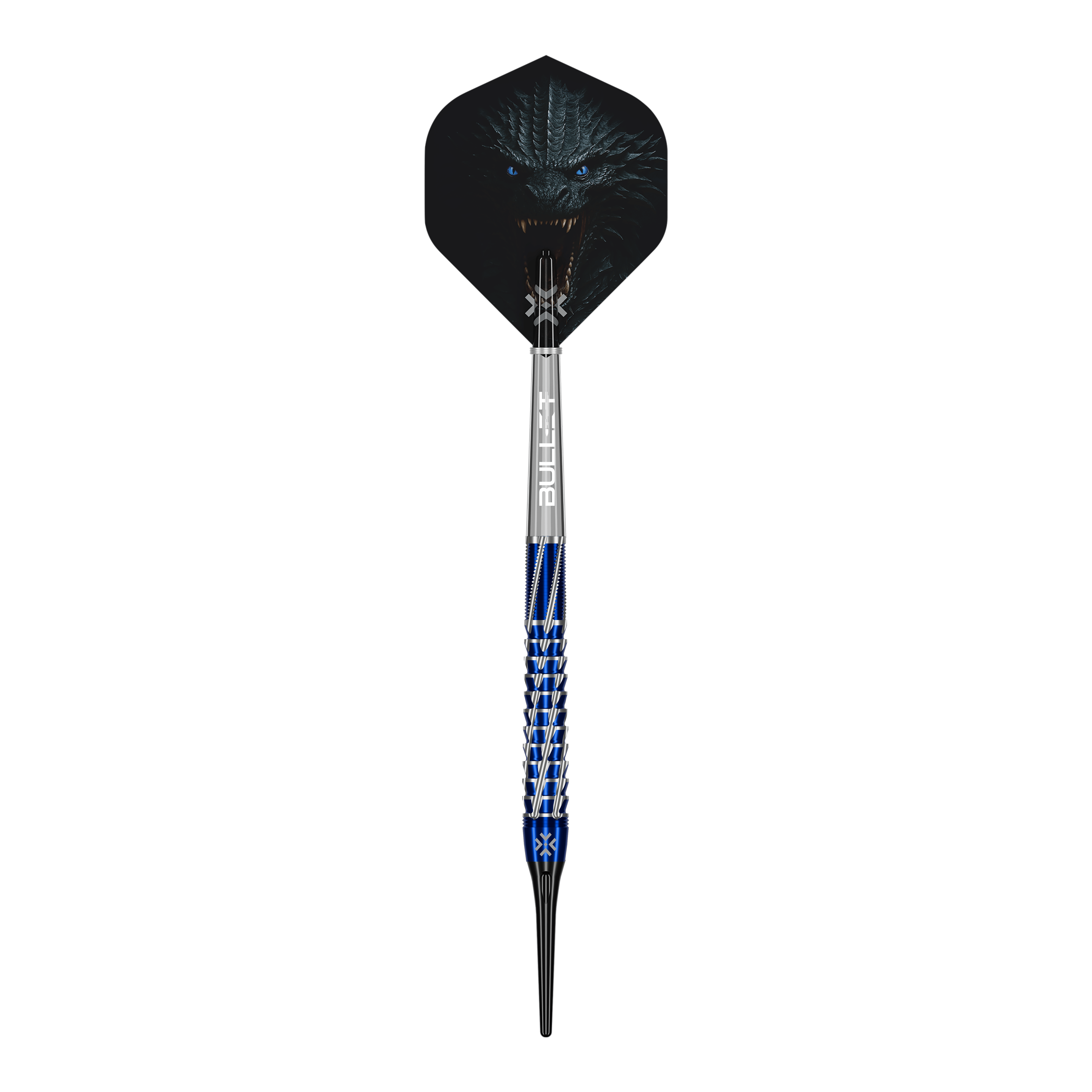Šipky Bullet Hydra Softdarts - 20g Bullet Hydra Softdarts - 20g Darts sind einzeln abgebildet. Man erkennt gut die Oberfläche und die Details des Softdarts.