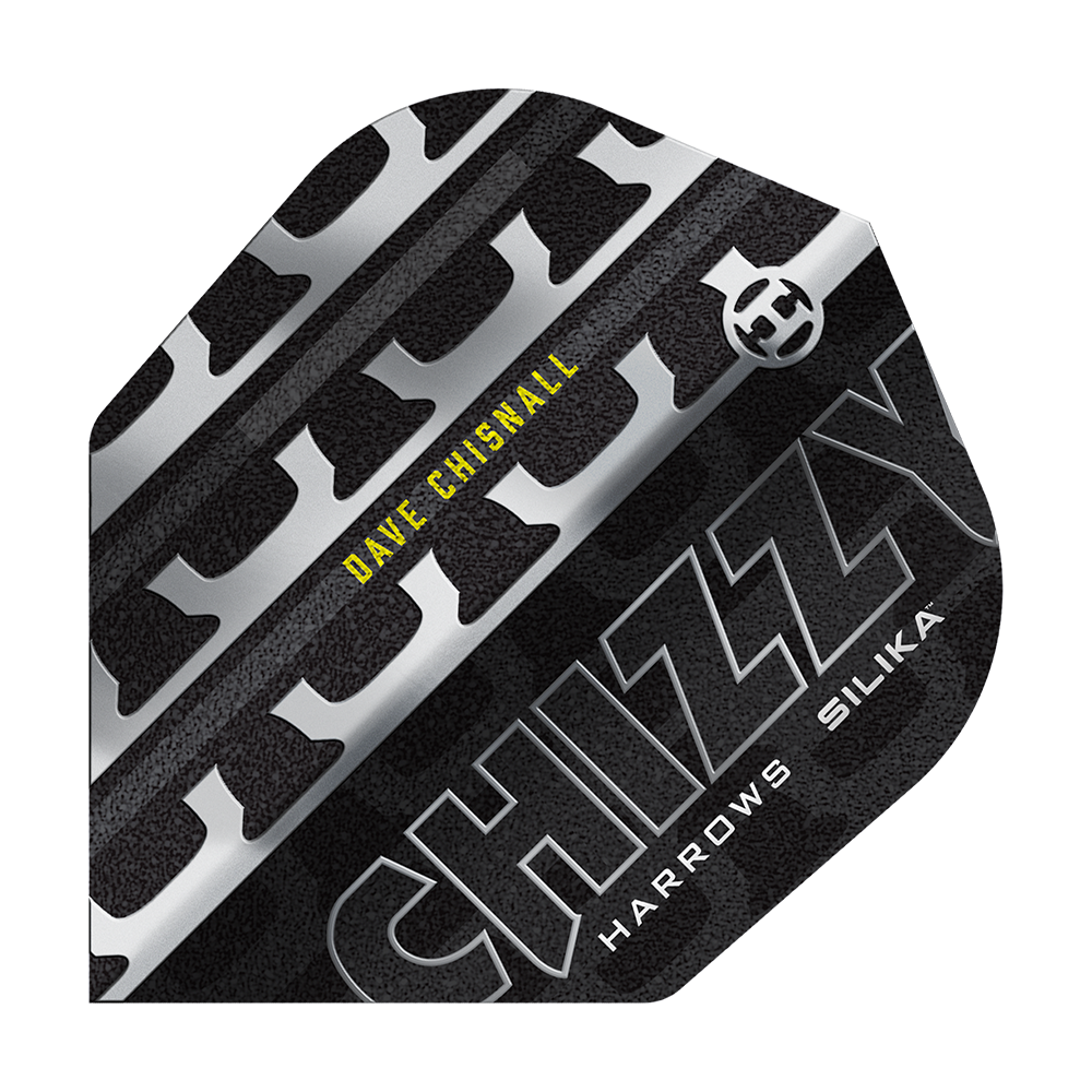 Zu sehen sind Harrows Dave Chisnall Chizzy Series 4 No6 Flights. Diese Flights sind für Darts gedacht.
