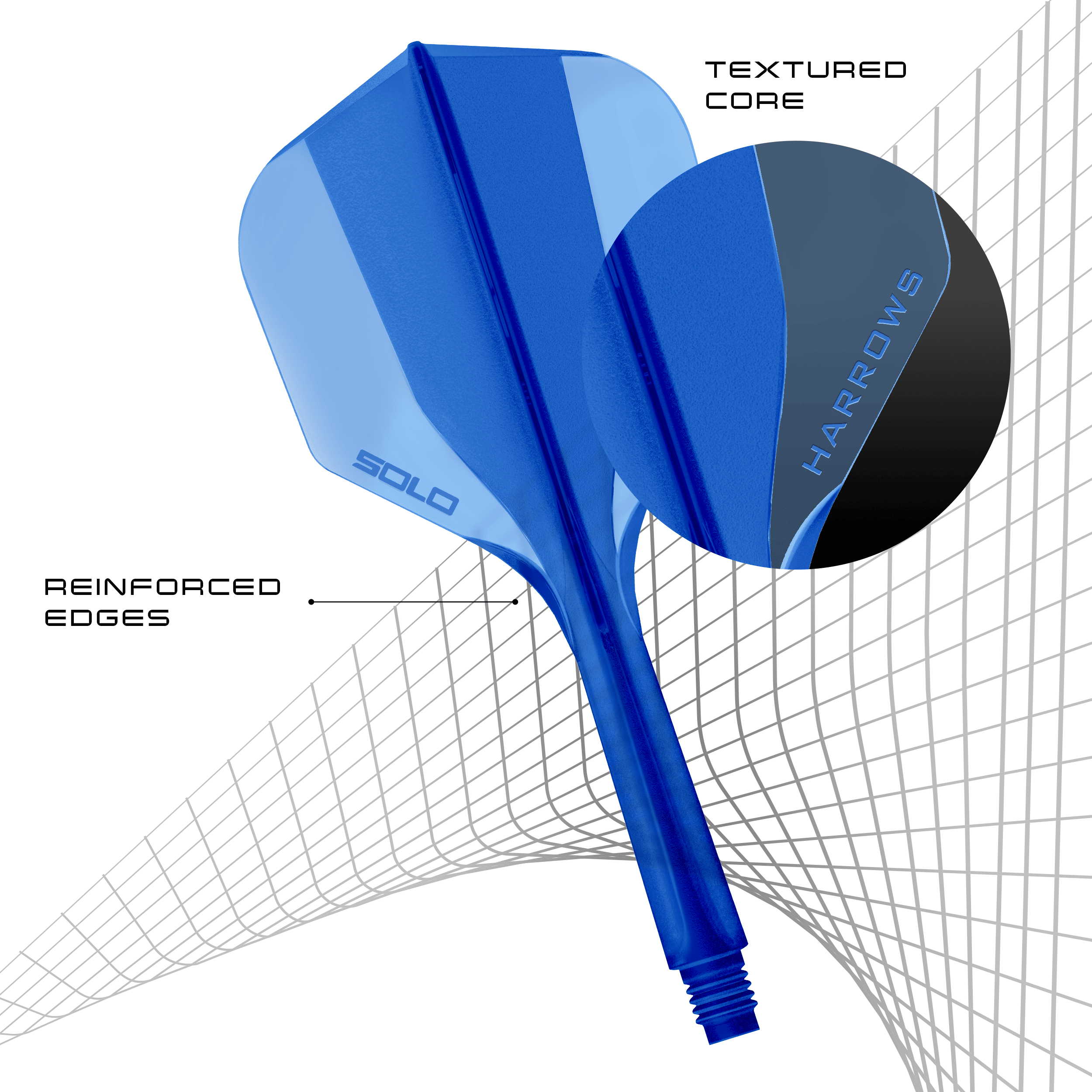 Systém letmých hřídelí Harrows Solo No6 - modrý Abgebildet ist das Harrows Solo No6 Flight-Shaft-System in der Farbe Blau. Dieses Produkt ist für den Dartsport geeignet.