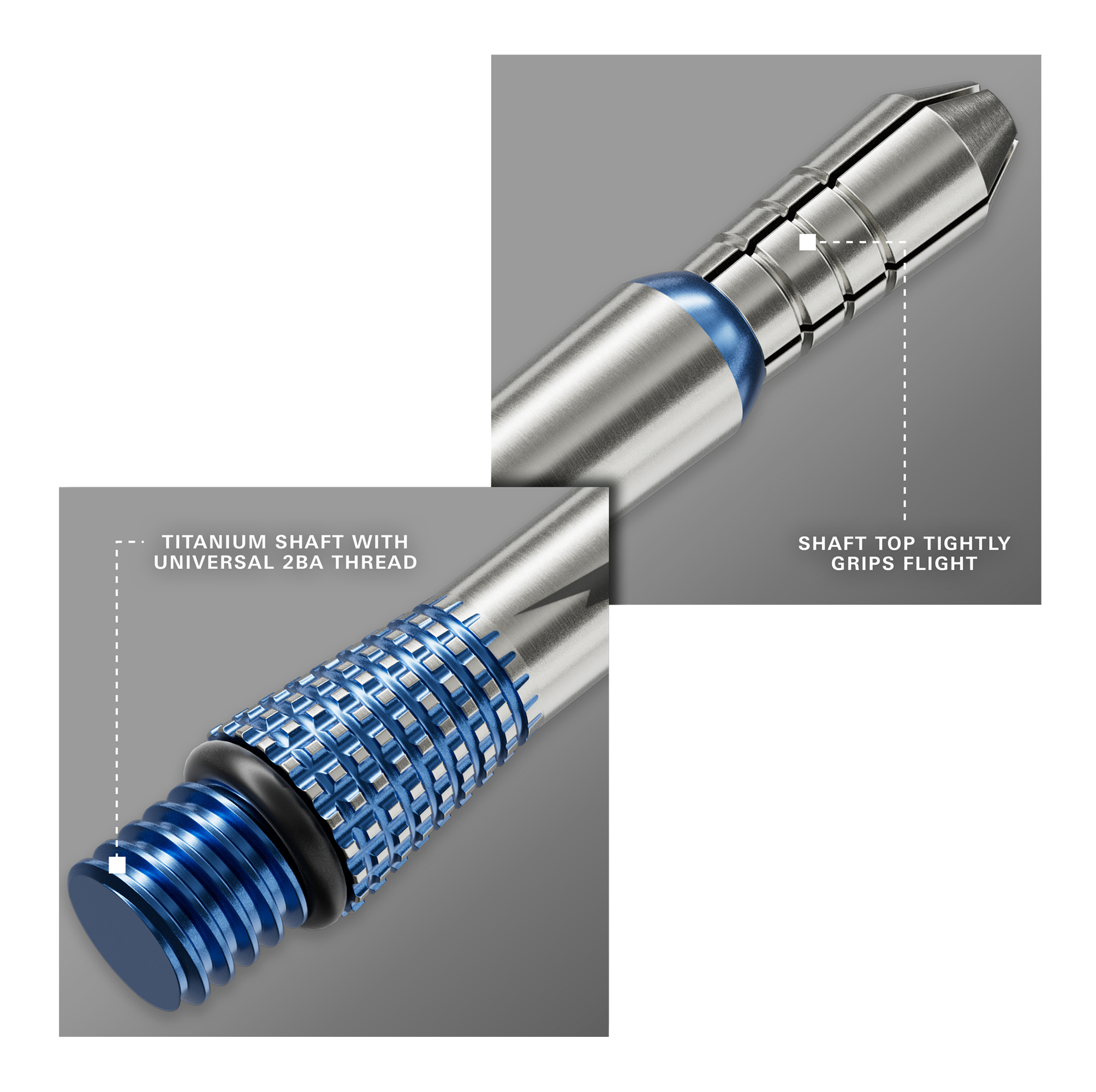 Target Phil Taylor Power Gx2 Titanium Shafts Abgebildet sind die Target Phil Taylor Power Gx2 Titanium Shafts. Diese hochwertigen Schäfte aus Titan bieten extra Stabilität beim Dartspiel.