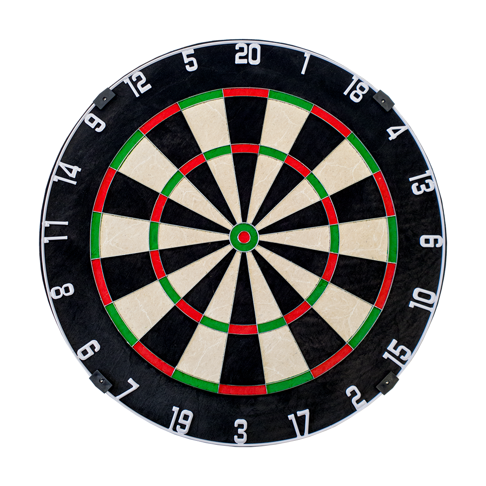 MCDB_Dartboard_mit_Wunschtext_HD_3 Auf dem Bild ist eine klassische Dartscheibe zu sehen. Die Zahlen und bunten Markierungen zeigen die verschiedenen Punktebereiche an.