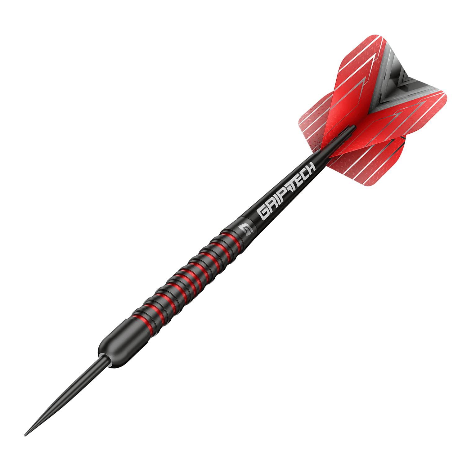 Das Foto zeigt die GOAT Podium Black Steeldarts. Diese Steeldarts überzeugen durch ihr elegantes schwarzes Design.