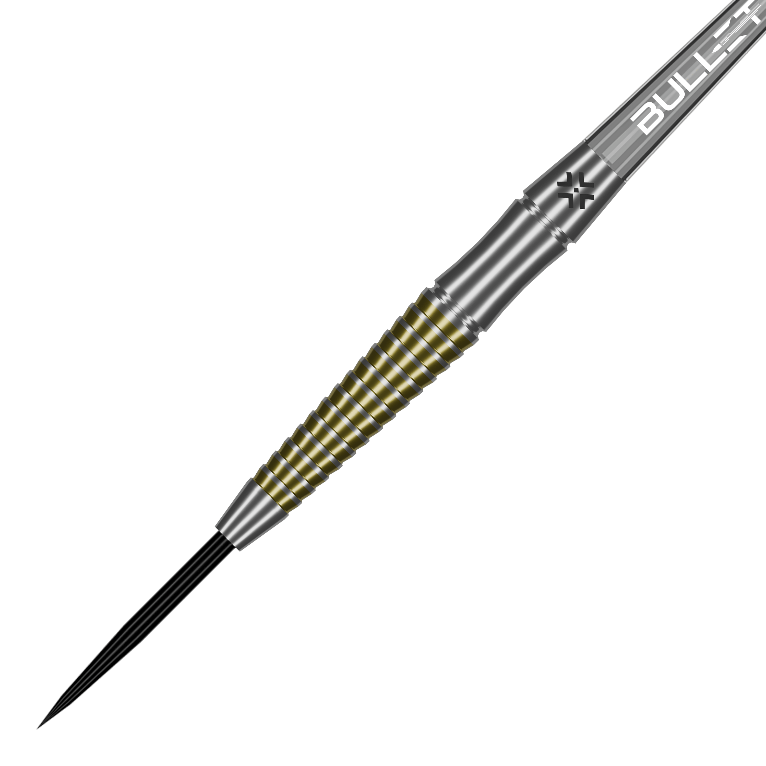 Ocelové šipky Bullet Fang Abgebildet sind die Bullet Fang Steeldarts aus Seitenansicht. Die Darts werden im Profil dargestellt.