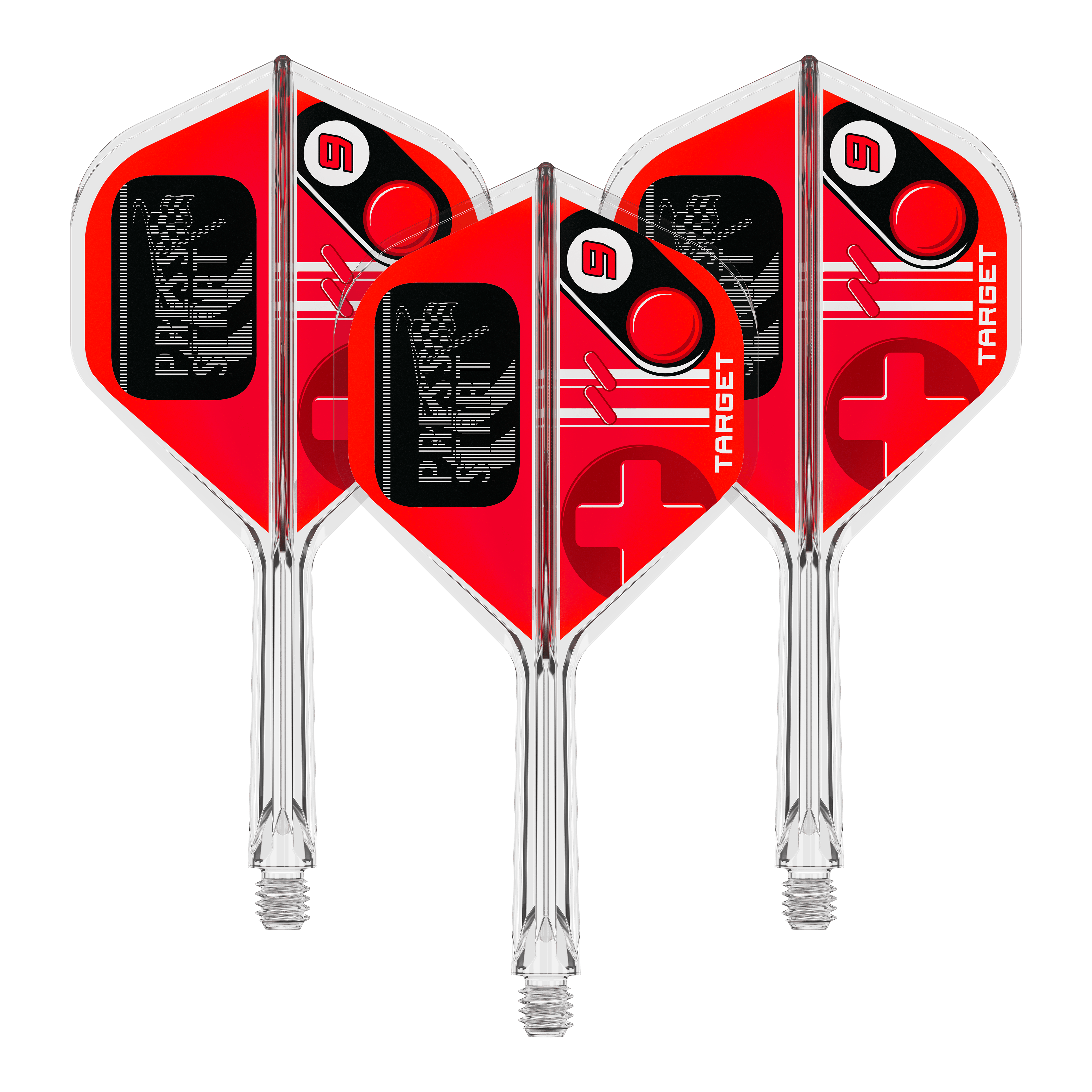 Foto von 410586_Target_K-Flex_PressStart_No2_Standard_Flights_26mm_1Set. Es handelt sich wahrscheinlich um ein Set von Dart Flights.