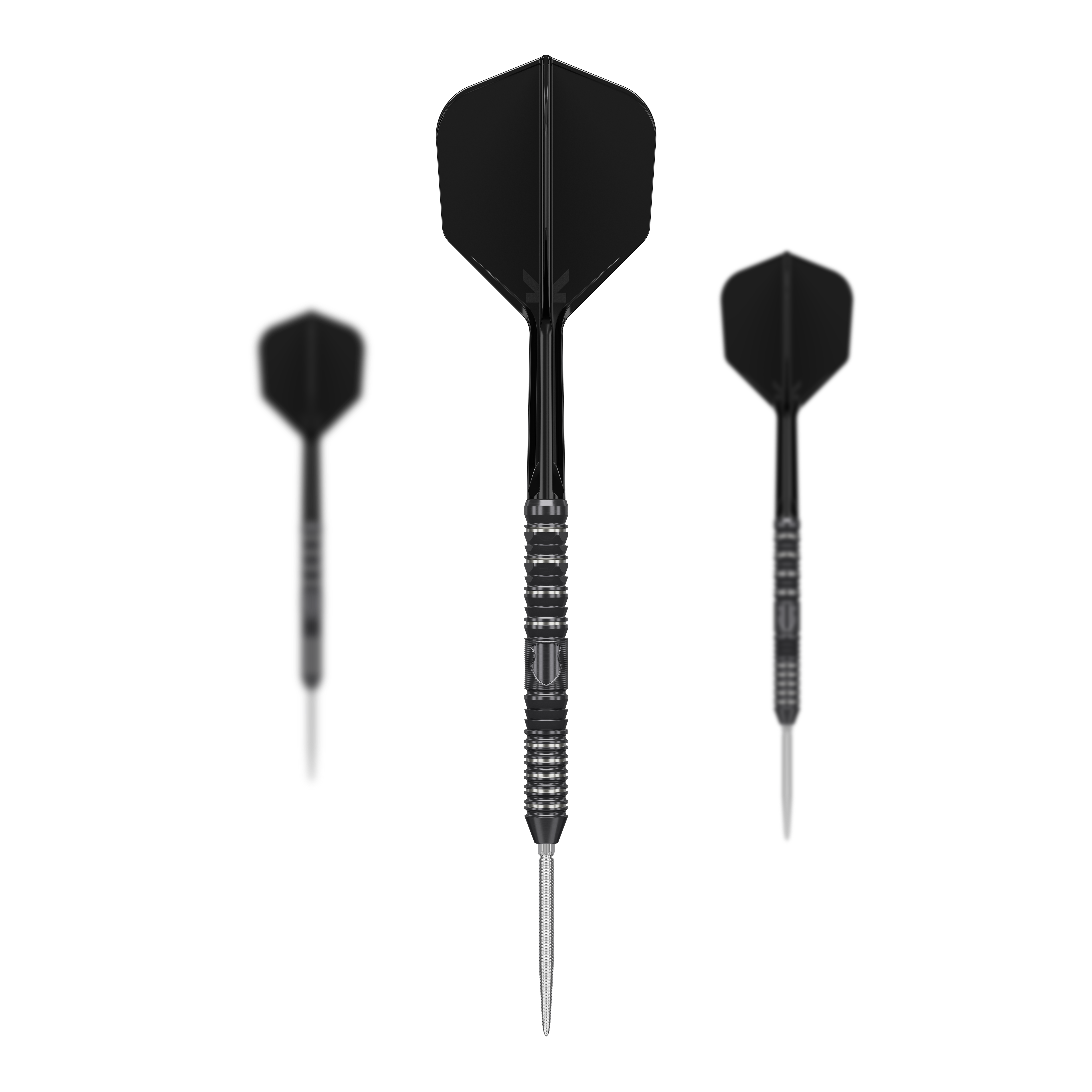 Ocelové šipky Target Japan Black Marque Draco GEN2 Das Bild zeigt drei schwarze Steeldarts des Modells „Target Japan Black Marque Draco GEN2“. Die Pfeile haben eine metallische Spitze und ein elegantes, gerilltes Design am Griff.