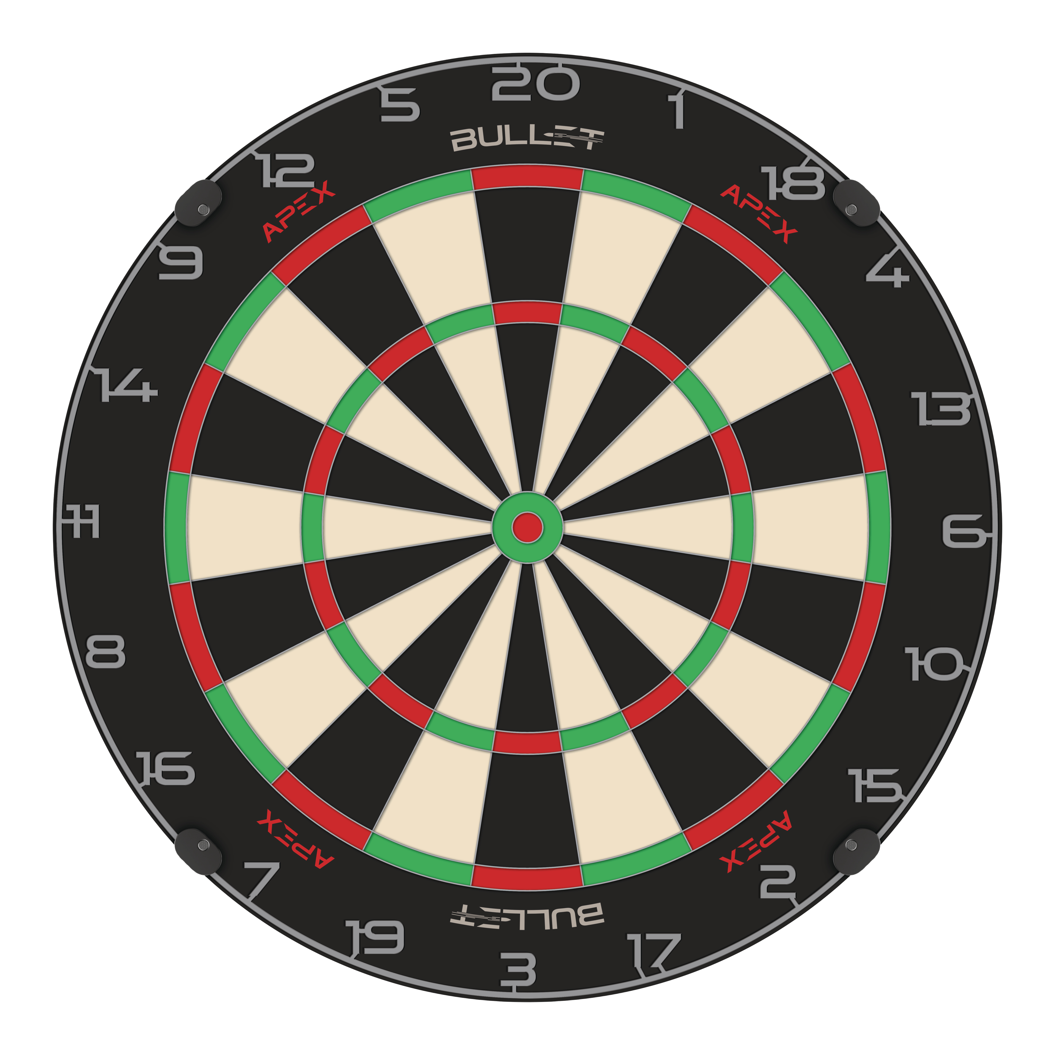 Ocelový terč Bullet Apex Abgebildet ist das Bullet Apex Steeldartboard. Das Produkt wird deutlich dargestellt.