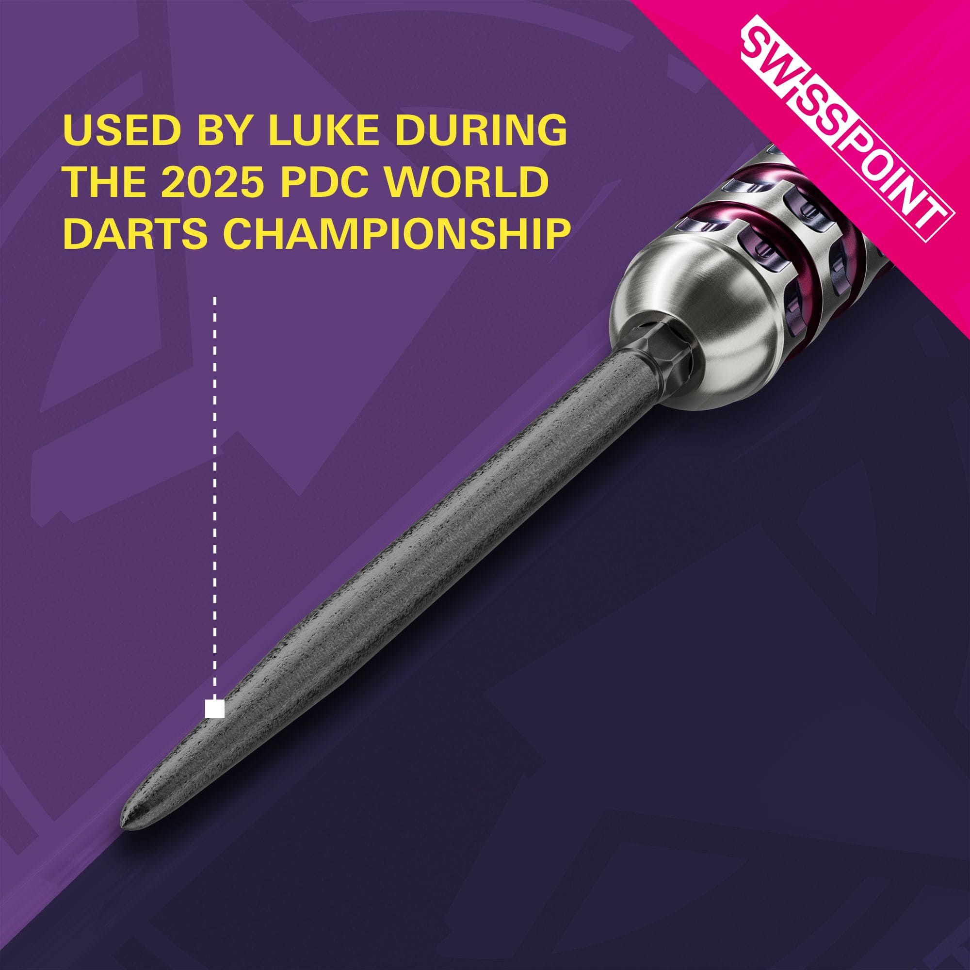 Špičky na šipky Target Swiss Point SLK - černé Das Bild zeigt die Target Swiss Point SLK Dartspitzen in Schwarz. Sie wurden von Luke während der PDC Darts-Weltmeisterschaft 2025 verwendet.