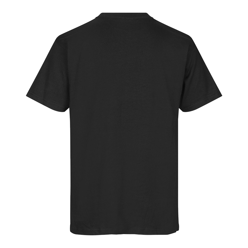 Tričko Barrels and Shafts - Černé Dies ist ein einfaches schwarzes T-Shirt. Auf dem Bild ist die Rückseite des T-Shirts zu sehen.