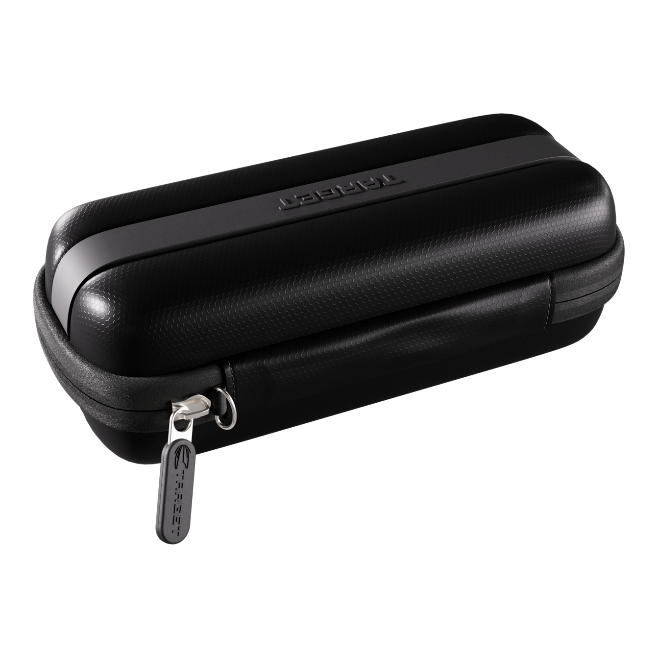 Abgebildet ist ein schwarzes Dartcase. Es handelt sich um das Modell '450140_Target_BOA_Dartcase_Schwarz_Schwarz_1'.
