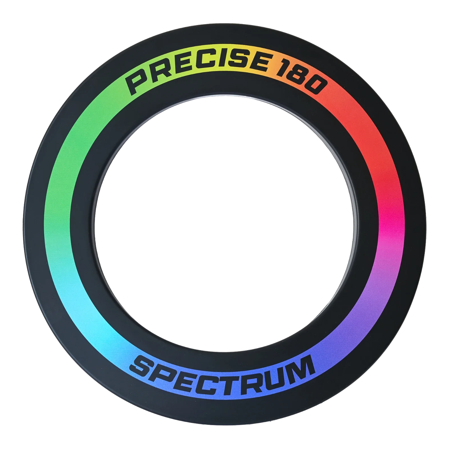 Das Bild zeigt den Precise 180 Spectrum Dartboard Surround. Die Umrandung dient als Schutz und Dekoration für das Dartboard.