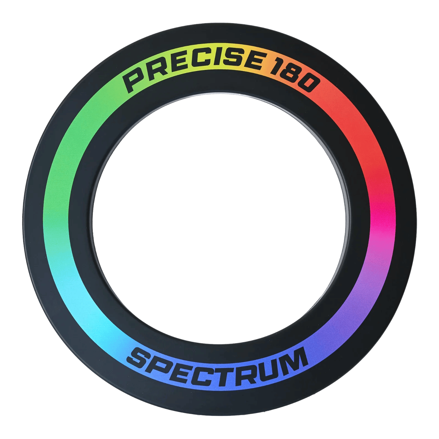 Přesný 180° Spectrum Surround terčů Das Bild zeigt den Precise 180 Spectrum Dartboard Surround. Die Umrandung dient als Schutz und Dekoration für das Dartboard.