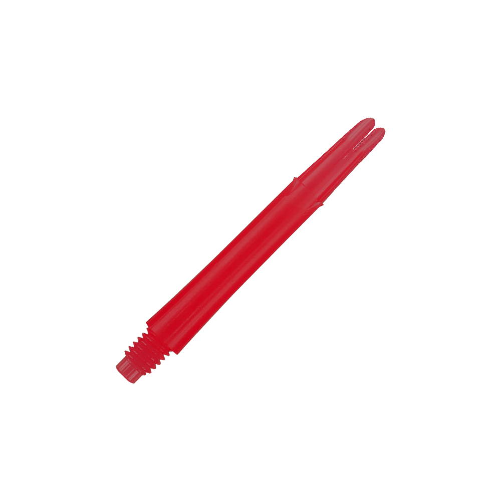 L-L-Style-Shafts uzamknuté rovně - červená Das Bild zeigt einen roten, geraden Dartshaft ohne Kappen. Der Schaft ist 39 mm lang und hat ein Gewinde am Ende.