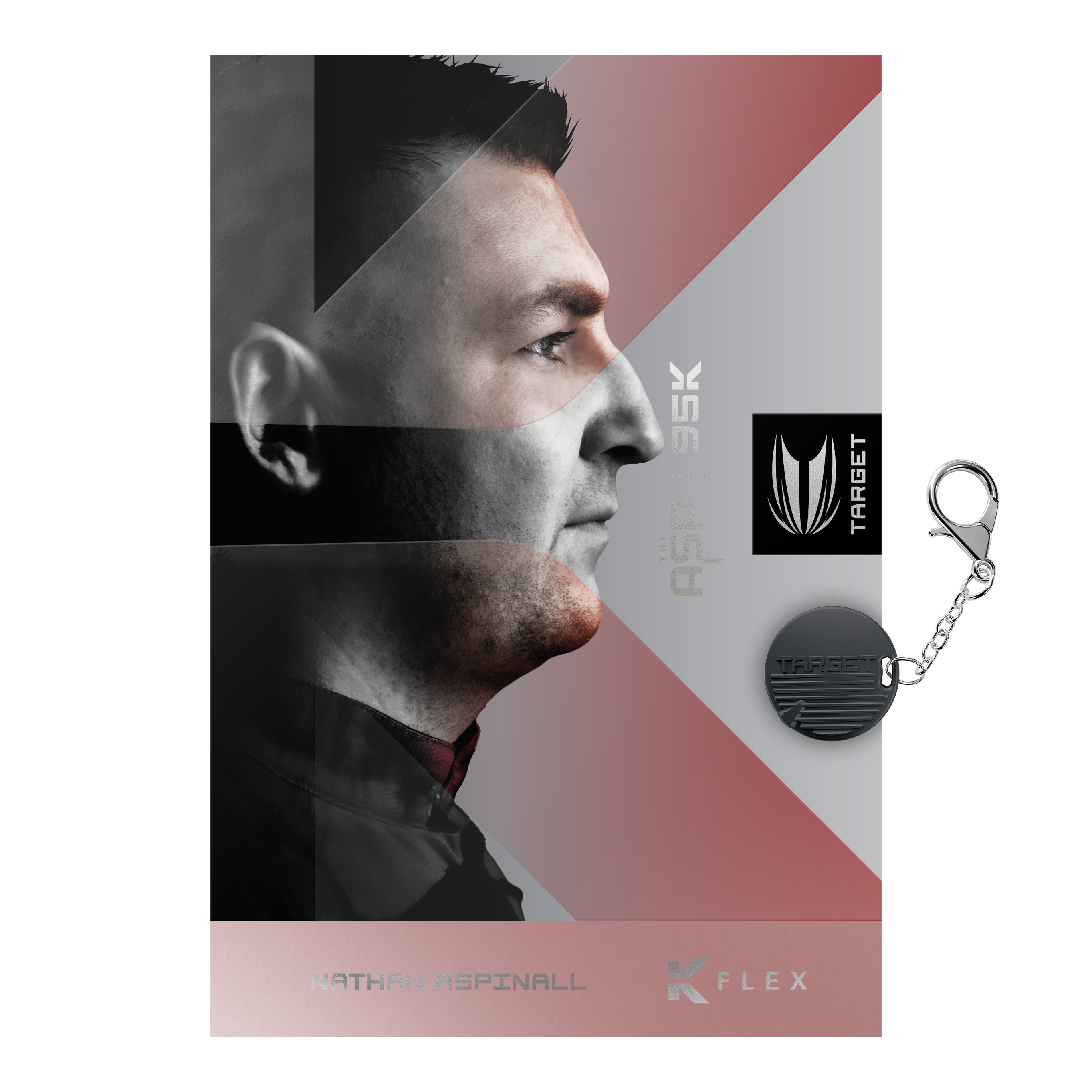 Abbildung der Target Nathan Aspinall 95K Swiss Point Steeldarts. Das Bild zeigt die Details und das Design der Pfeile.