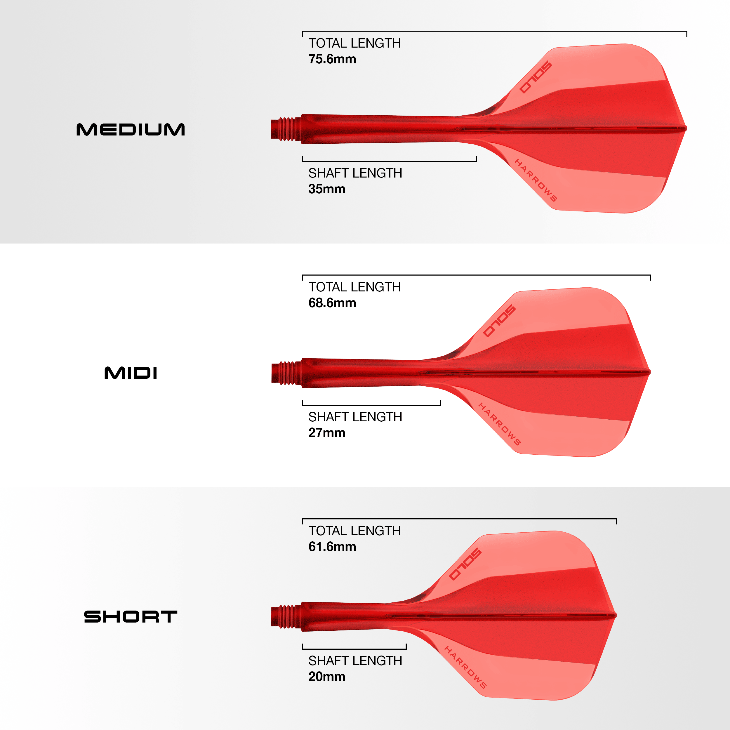 Systém letmých hřídelí Harrows Solo No6 - červený Auf diesem Bild ist das Harrows Solo No6 Flight-Shaft-System in Rot zu sehen. Das Produkt dient zur Befestigung und Stabilisierung von Flights am Dartpfeil.