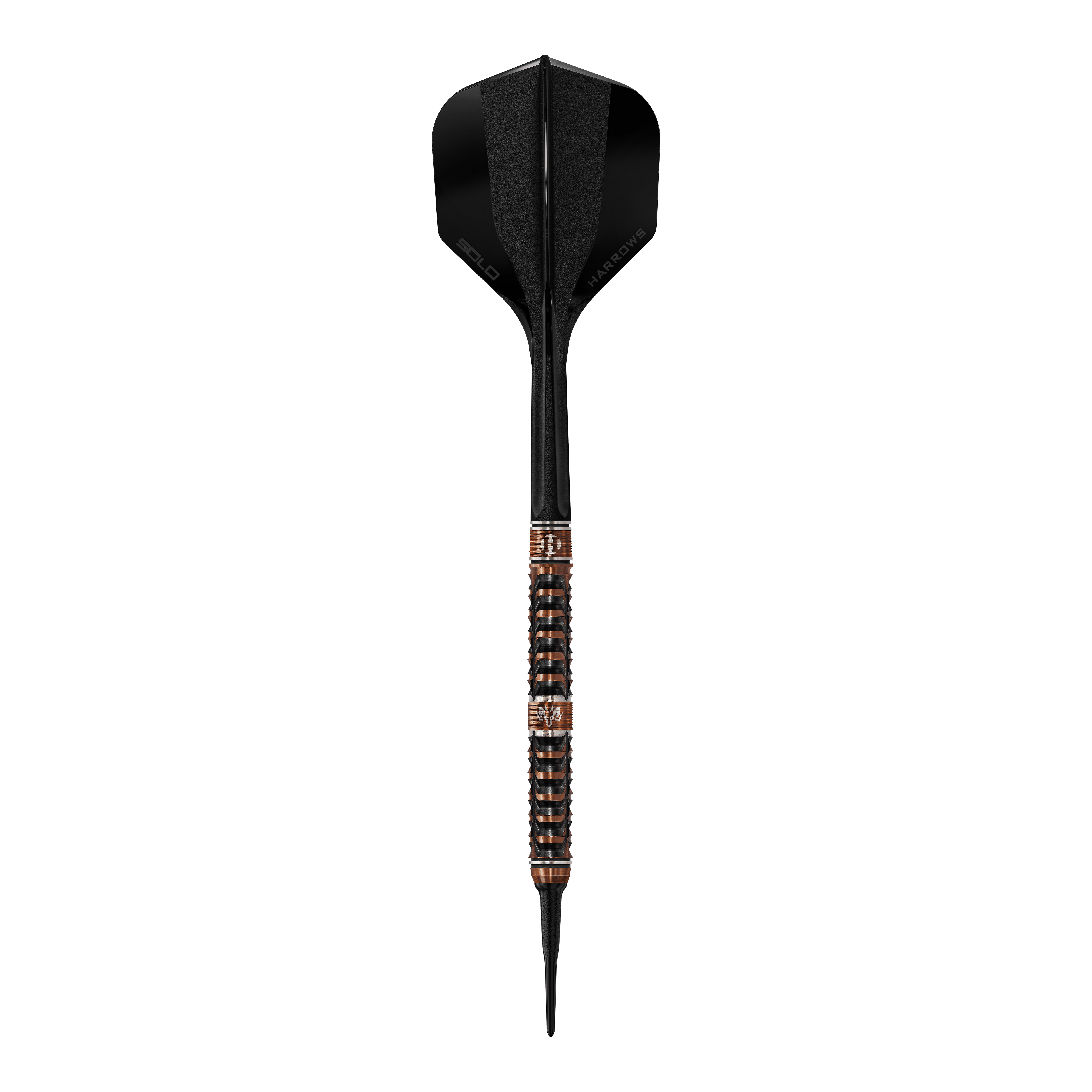 Měkké šipky Harrows Tungsten Trinity Die Abbildung zeigt Harrows Wolfram Trinity Softdarts. Die Softdarts werden aus der Nähe präsentiert.