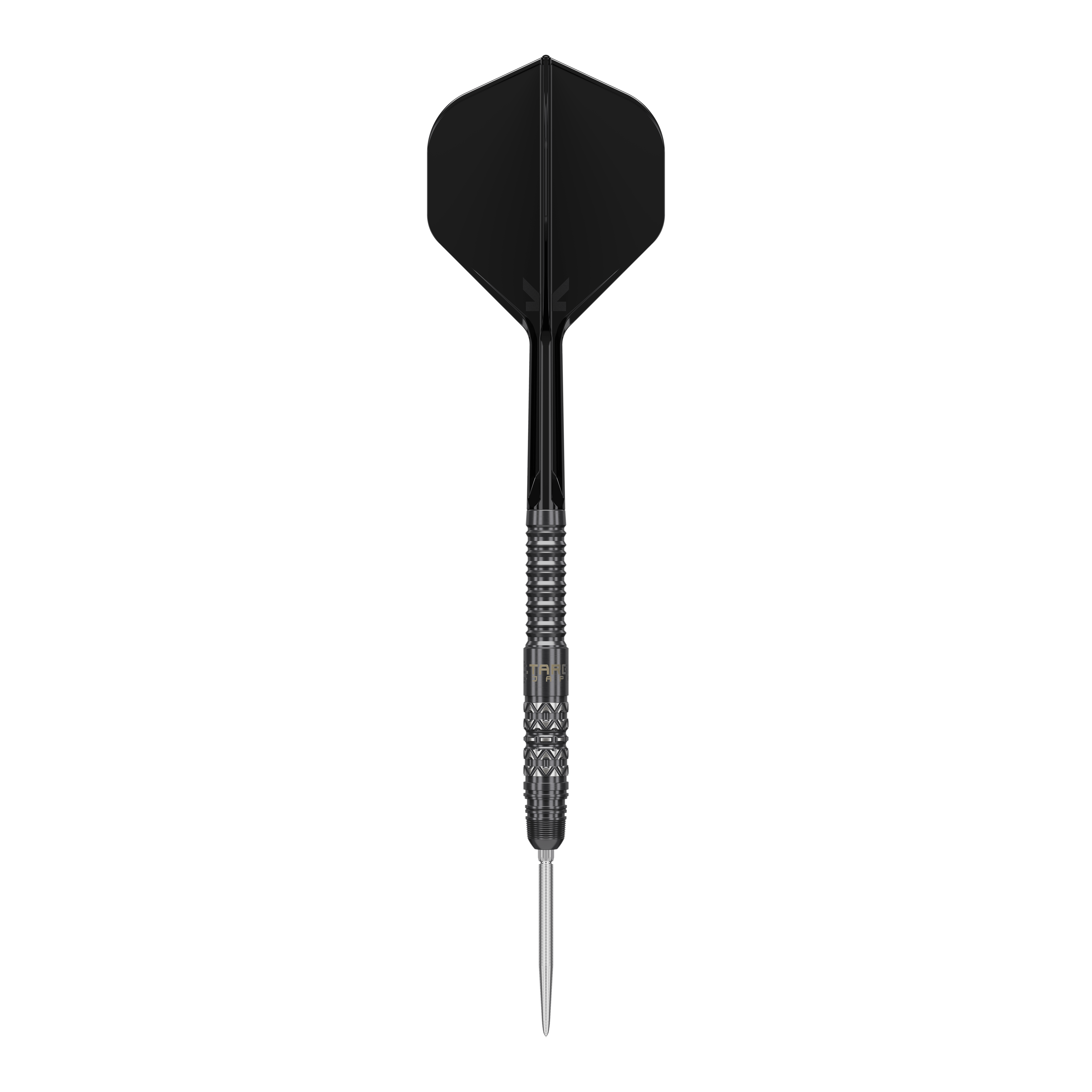 Ocelové šipky Target Japan Black Marque Creed Swiss Point - 23g Die Target Japan Black Marque Creed Swiss Point Steeldarts - 23g werden auf dem Bild gezeigt. Diese schwarzen Darts wirken hochwertig und professionell.