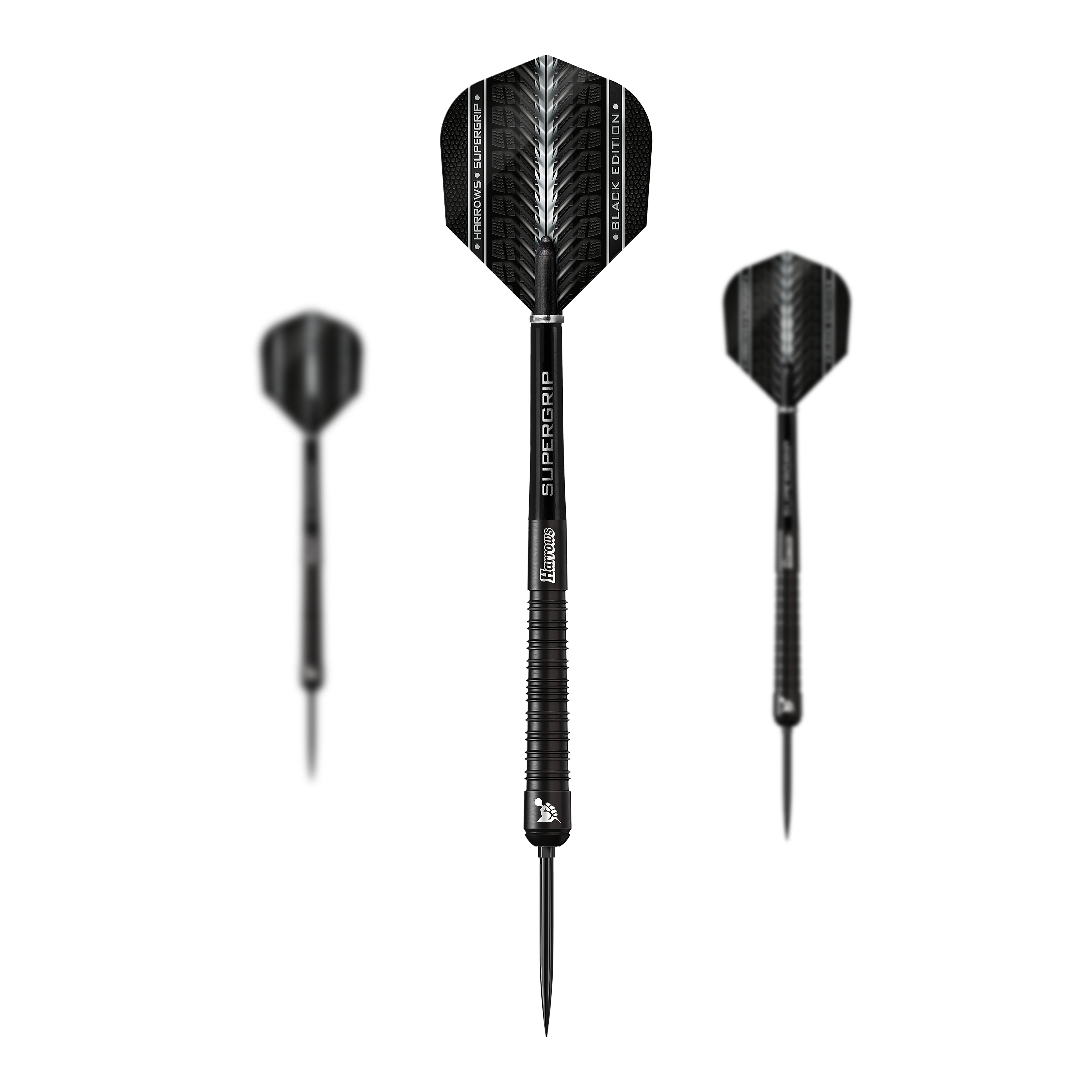 Šipky Harrows Supergrip 90 Black Edition s rychlopohyblivou ocelí Šipky Harrows Supergrip 90 Black Edition s rychlopohyblivou ocelí