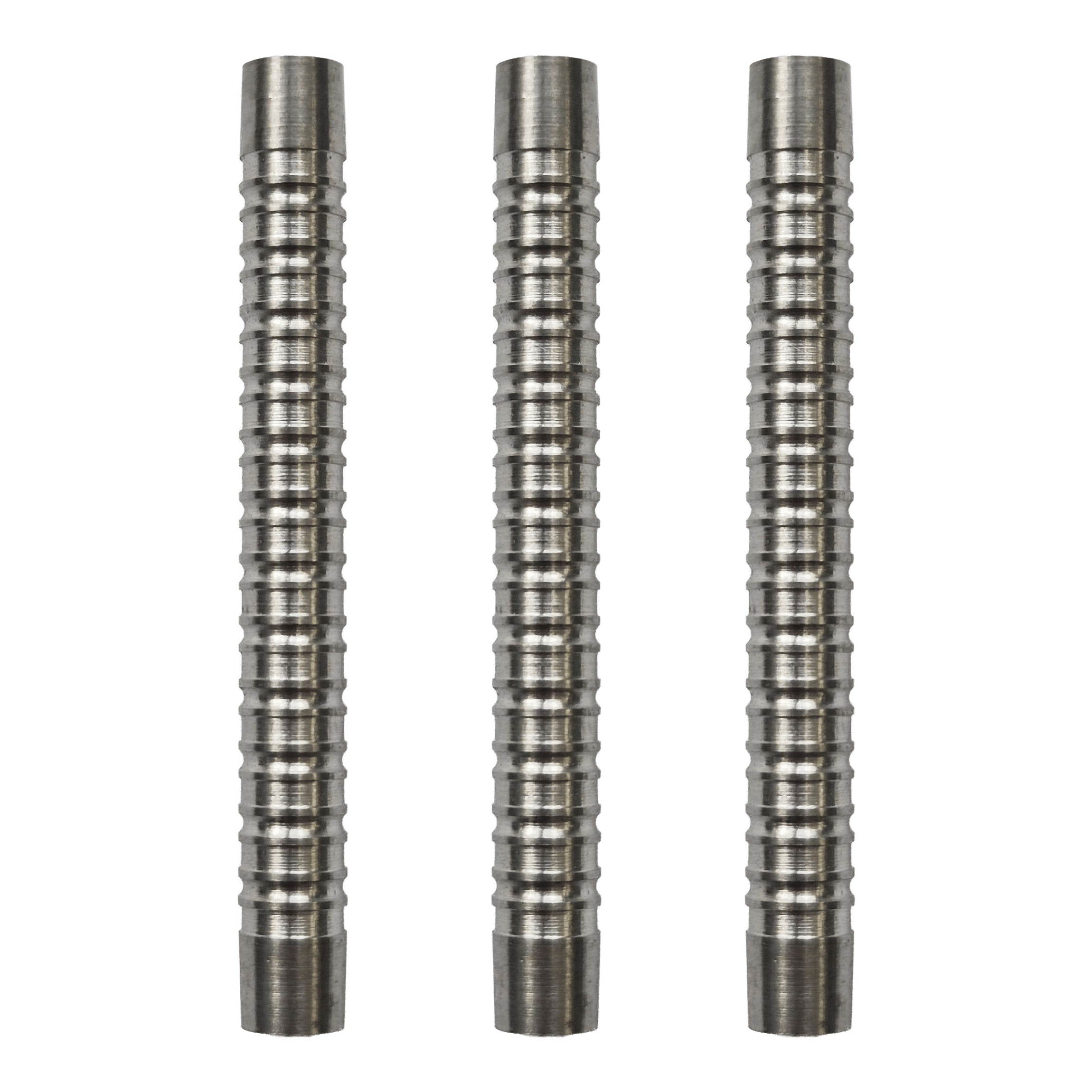 McDart Double Ring Softdart hlavně - 18g Das Bild stellt ein Set von McDart Double Ring Softdart Barrels - 18g dar. Die Dart-Barrels sind zusammen in einer Reihe dargestellt.