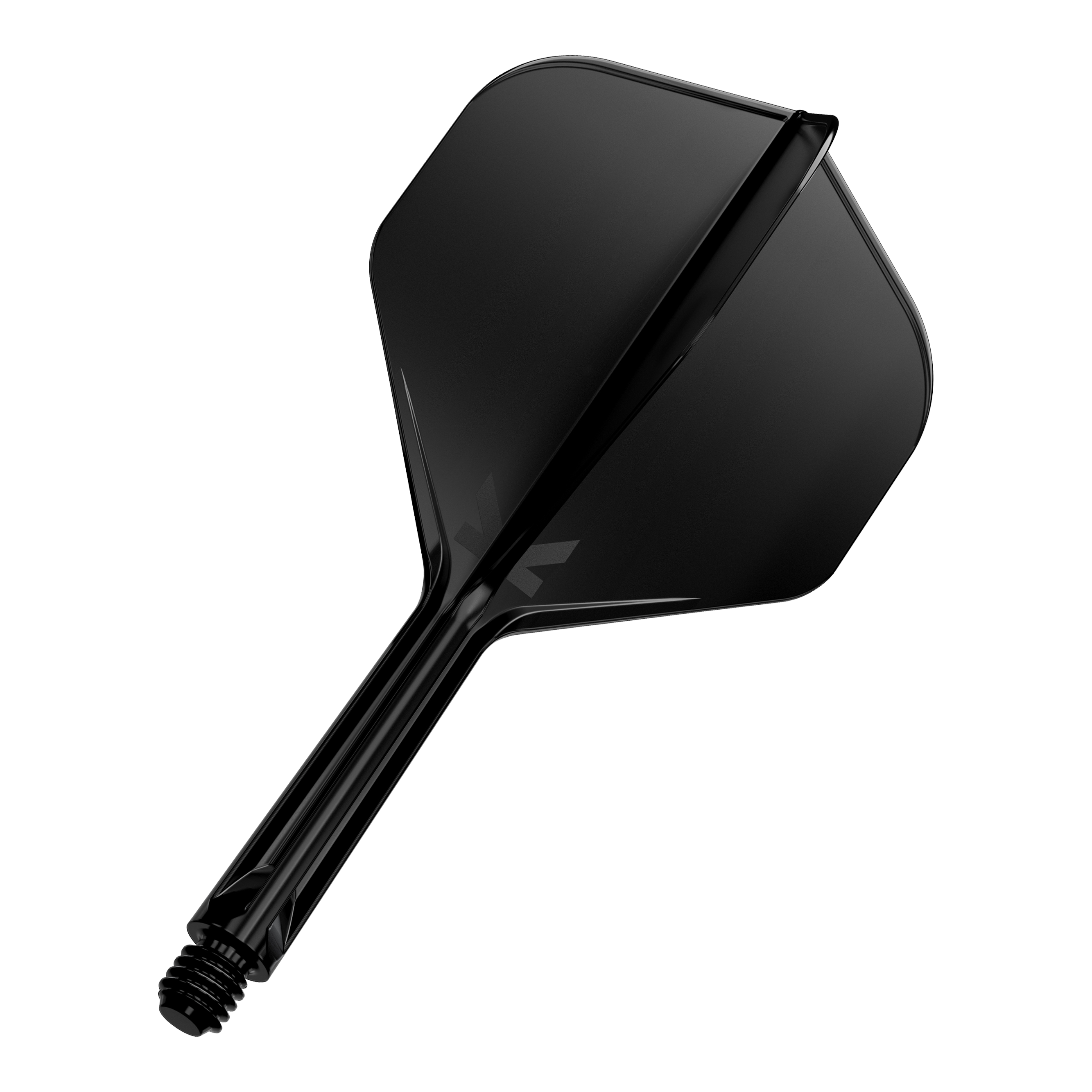 Standardní letový systém Target K-Flex No2 - černý Dies ist ein schwarzer Dartflight mit Schaft. Er hat eine glatte Oberfläche und eine klassische, standardisierte Form.