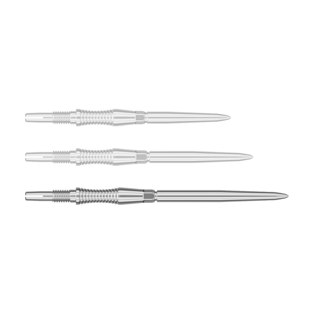 Špičky na šipky Target Swiss Point Signature RST - stříbrné Dargestellt ist eine Dartspitze mit dem Dateinamen '340302_Target_Swiss_Point_Dartspitzen_Signature_RST_Silber_42mm_1'. Zu sehen ist eine silberne Dartspitze mit 42mm Länge.