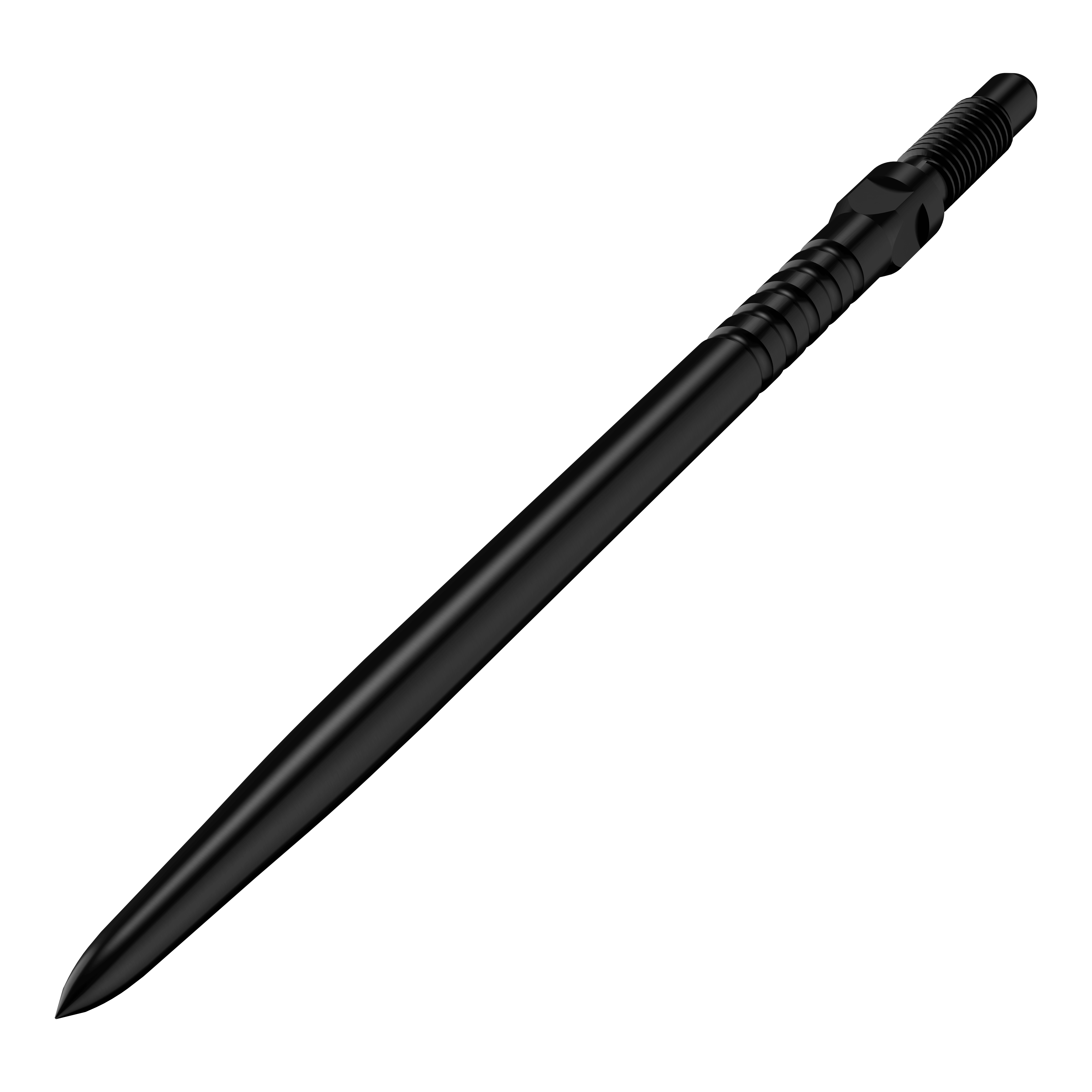 Špičky šipek Bulls NL Convertible Point - s kroužkovým úchopem - černé Das Bild zeigt eine Dartspitze als Zubehör. Es handelt sich um BullsNL Convertible Point mit Ringed Grip in Schwarz und 40mm Länge.