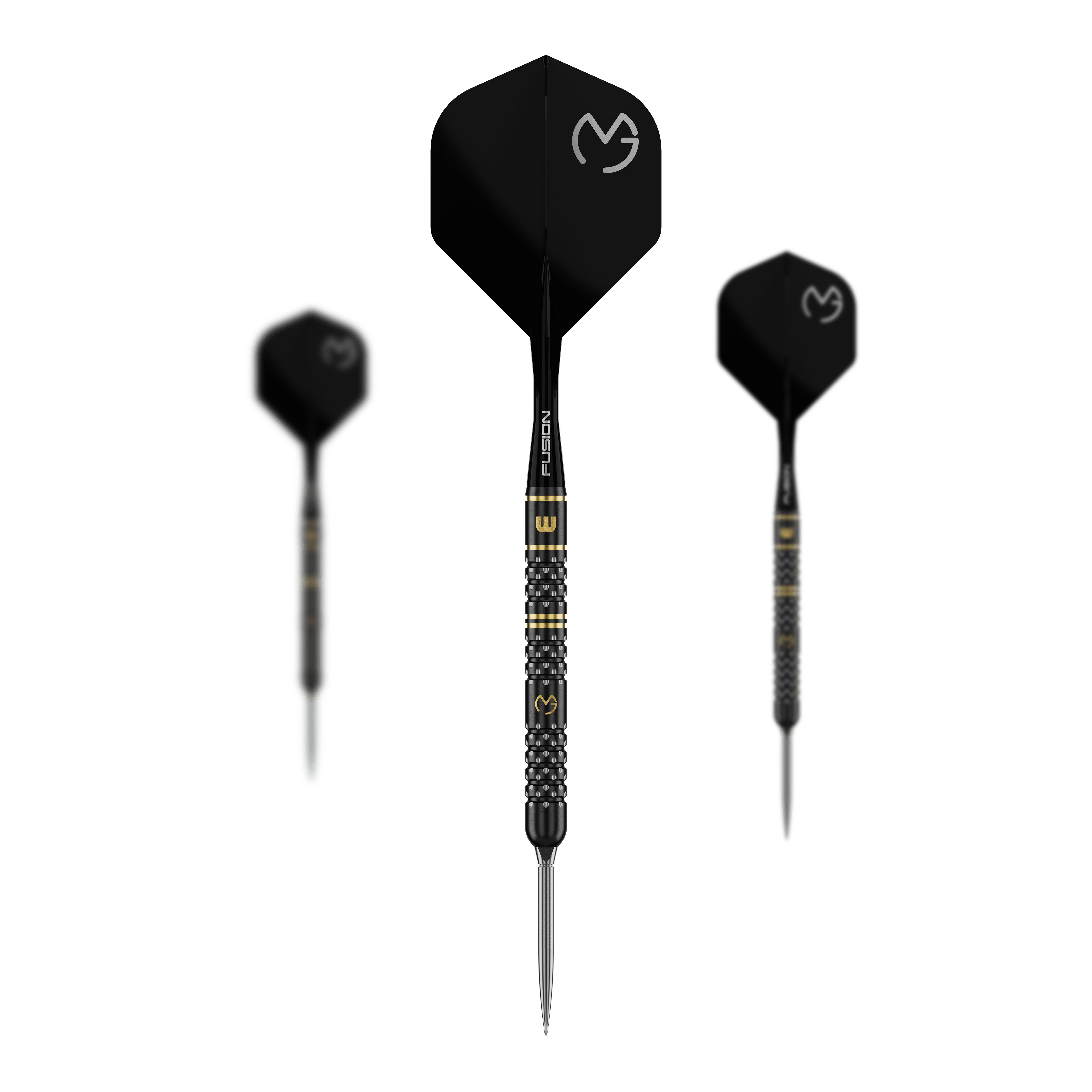 Ocelové šipky Winmau Michael Van Gerwen W-MAX Switch Point Das Bild zeigt Winmau Michael Van Gerwen W-MAX Switch Point Steeldarts als Set. Mehrere Darts sind enthalten.