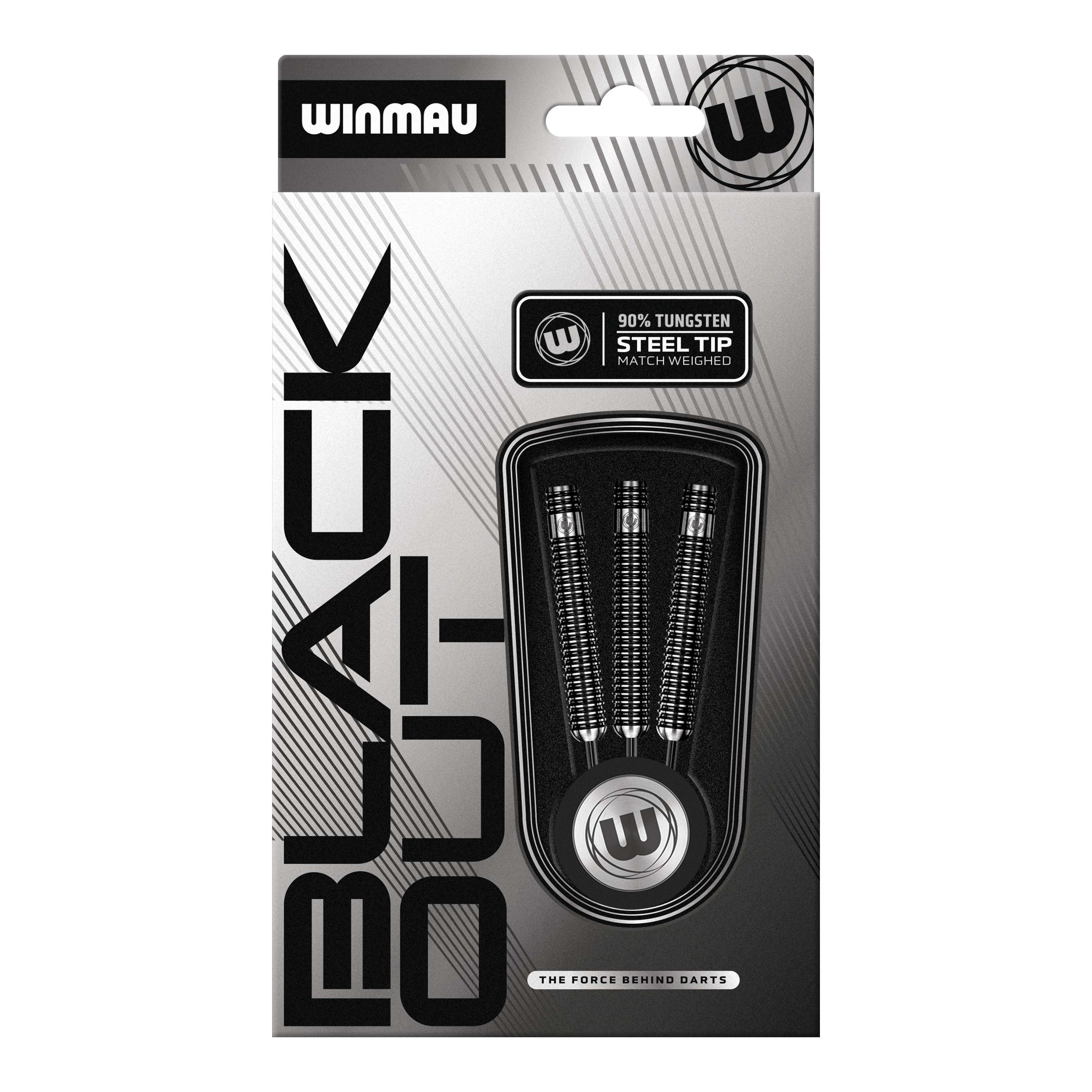 Ocelové šipky Winmau Blackout Variant 1 Das Bild zeigt die Winmau Blackout Variante 1 Steeldarts. Diese Steeldarts sind aus Tungsten gefertigt und für Präzision entwickelt.