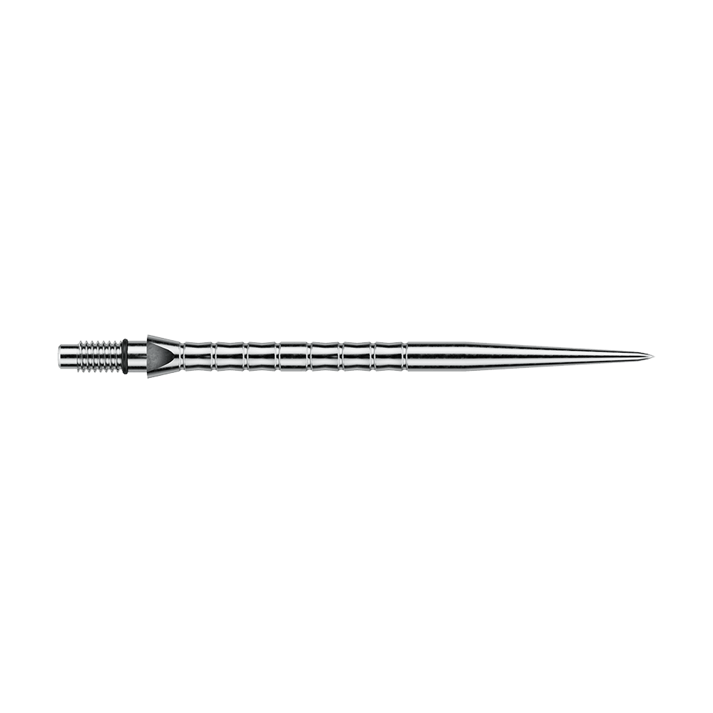 Dieses Bild heißt Winmau_Switch_Point_Wave_Silver_Effect_Steeldartspitzen_40mm_2. Vermutlich zeigt es silberne Steeldartspitzen mit Wave-Effekt, 40 mm lang.