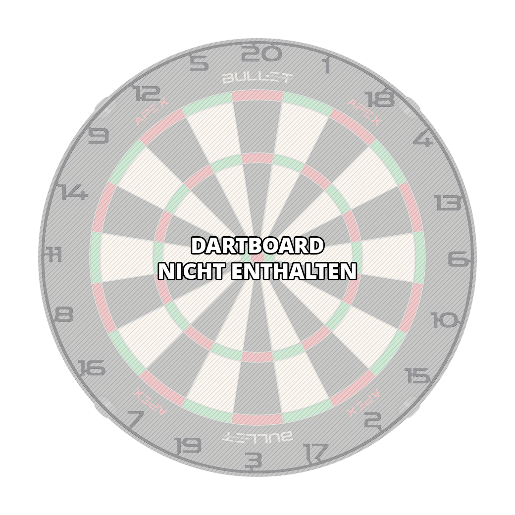 Kroužek s číslem na terč Bullet Hier ist ein weiteres Bild eines grauen Zahlenrings für ein Dartboard zu sehen. Der Dateiname lautet BT1000110_Bullet_Dartboard_Zahlenring_Grau_3.