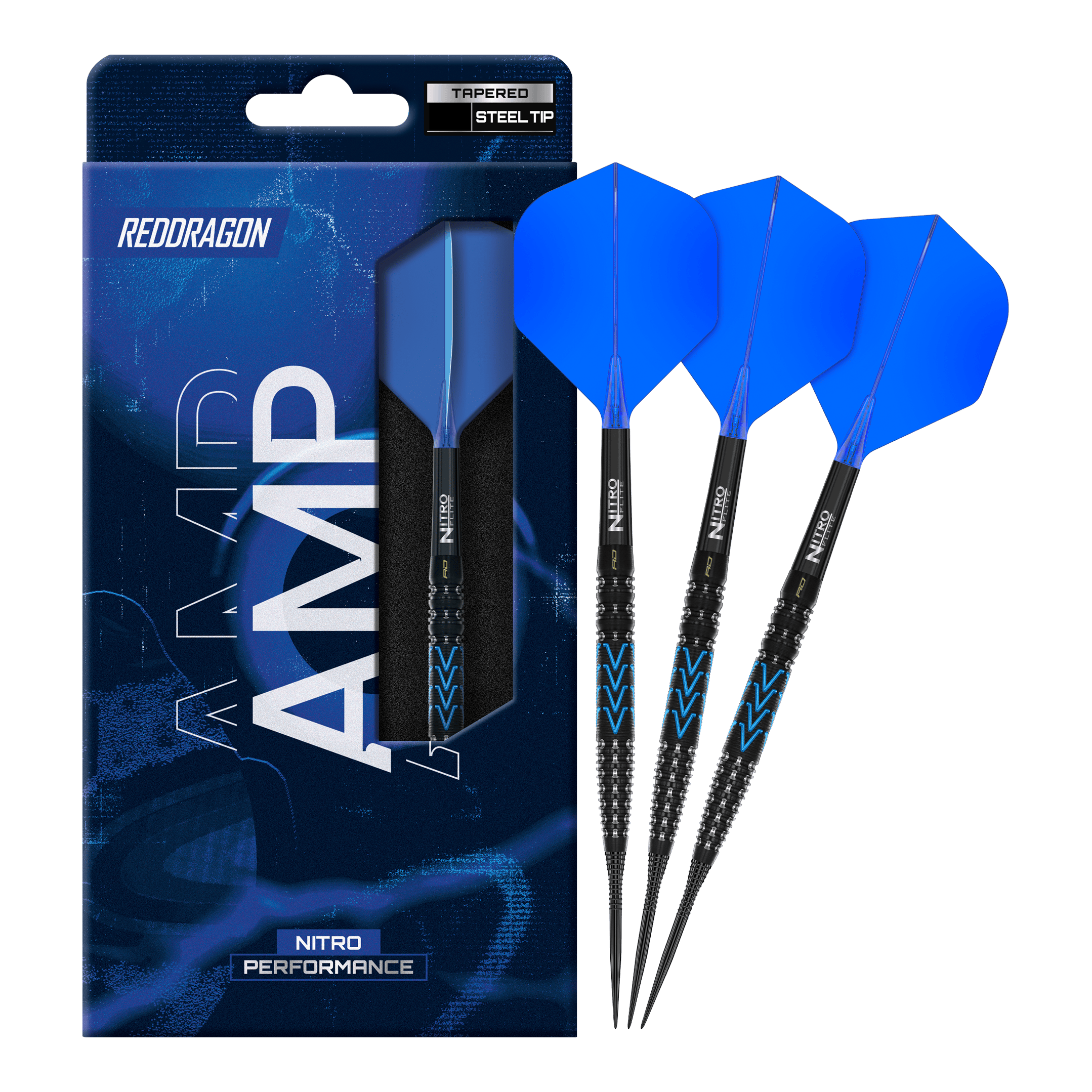 Šipky Red Dragon Amp Tapered Steel Dies ist ein Bild der Red Dragon Amp Tapered Steeldarts. Die Darts sind für professionelle Spieler entwickelt.