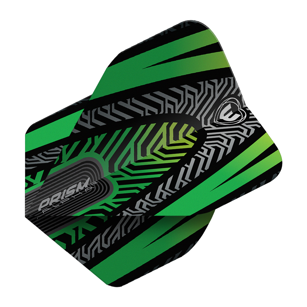 Winmau Prism Alpha Schwarz Grün No2 Standard Flights