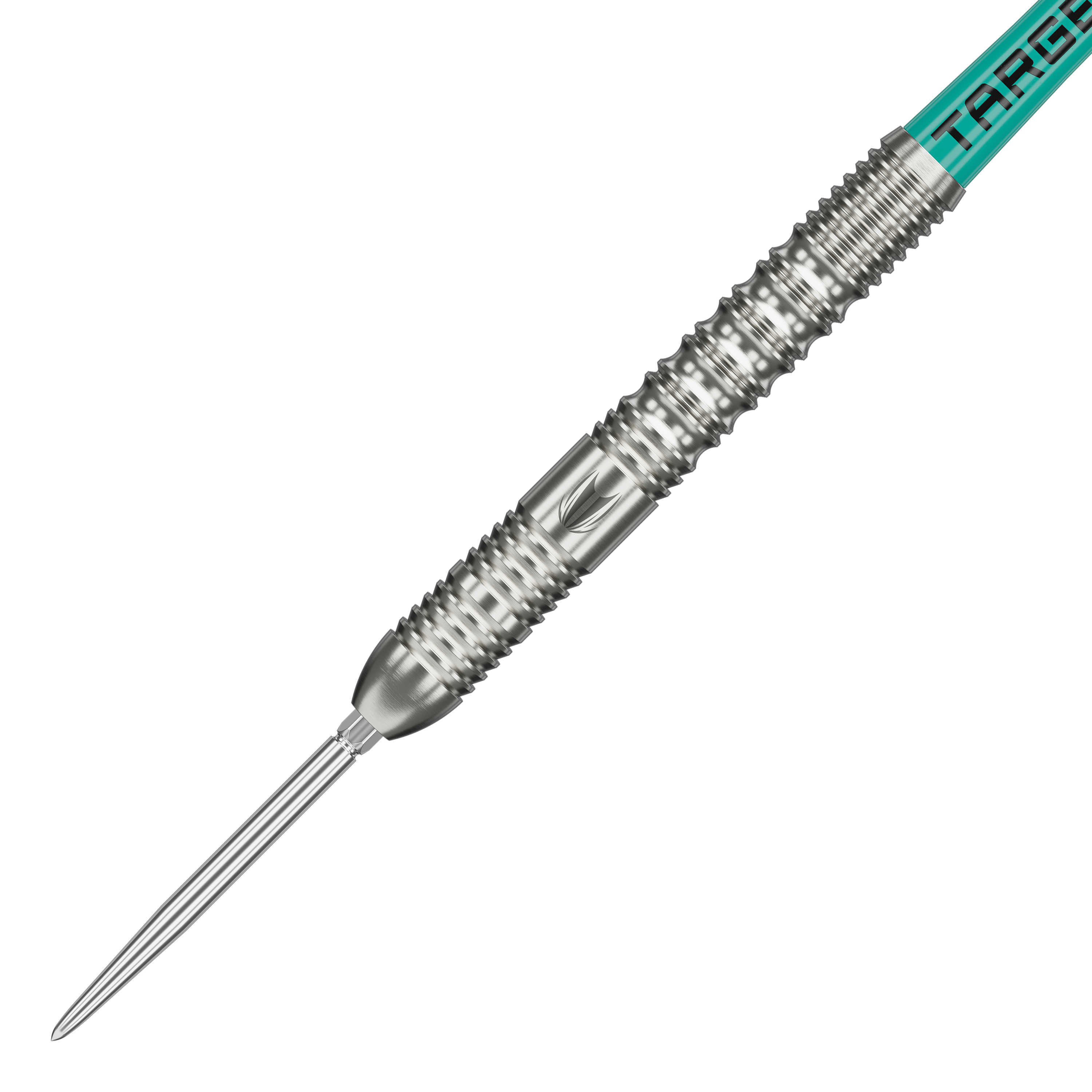 Abgebildet ist eine Variante der Target Hydro 01 Swiss Point Steeldarts. Die Darts sind im Detail zu erkennen.