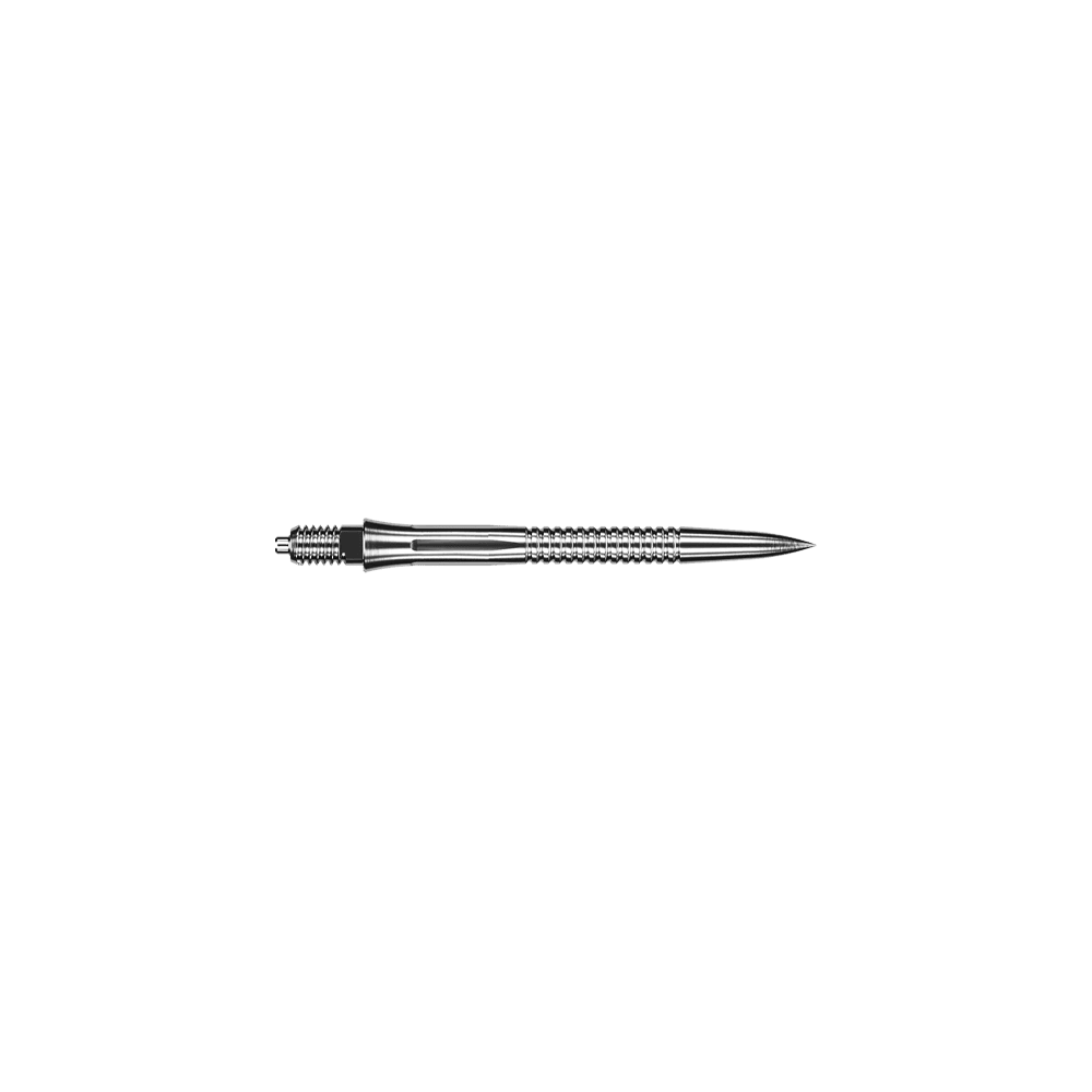 Špičky šipek Caliburn EZ-EVO - drážkované - stříbrné Zu sehen sind Dartspitzen mit Rillen im silbernen Design und einer Länge von 28 mm. Diese Dartspitzen sind für präzises Dartspiel gedacht.