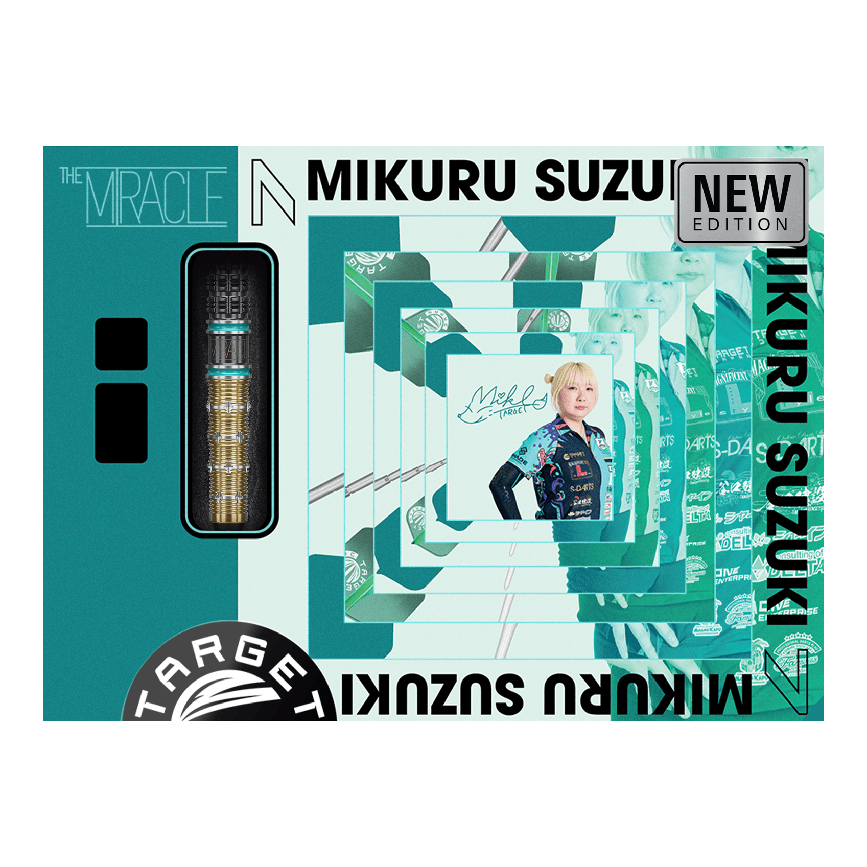 Měkké šipky Target Mikuru Suzuki The Miracle GEN7.5 - 19g Zu sehen sind die Target Mikuru Suzuki The Miracle GEN7.5 Softdarts - 19g. Das Produkt ist für Softdart-Spiele konzipiert.