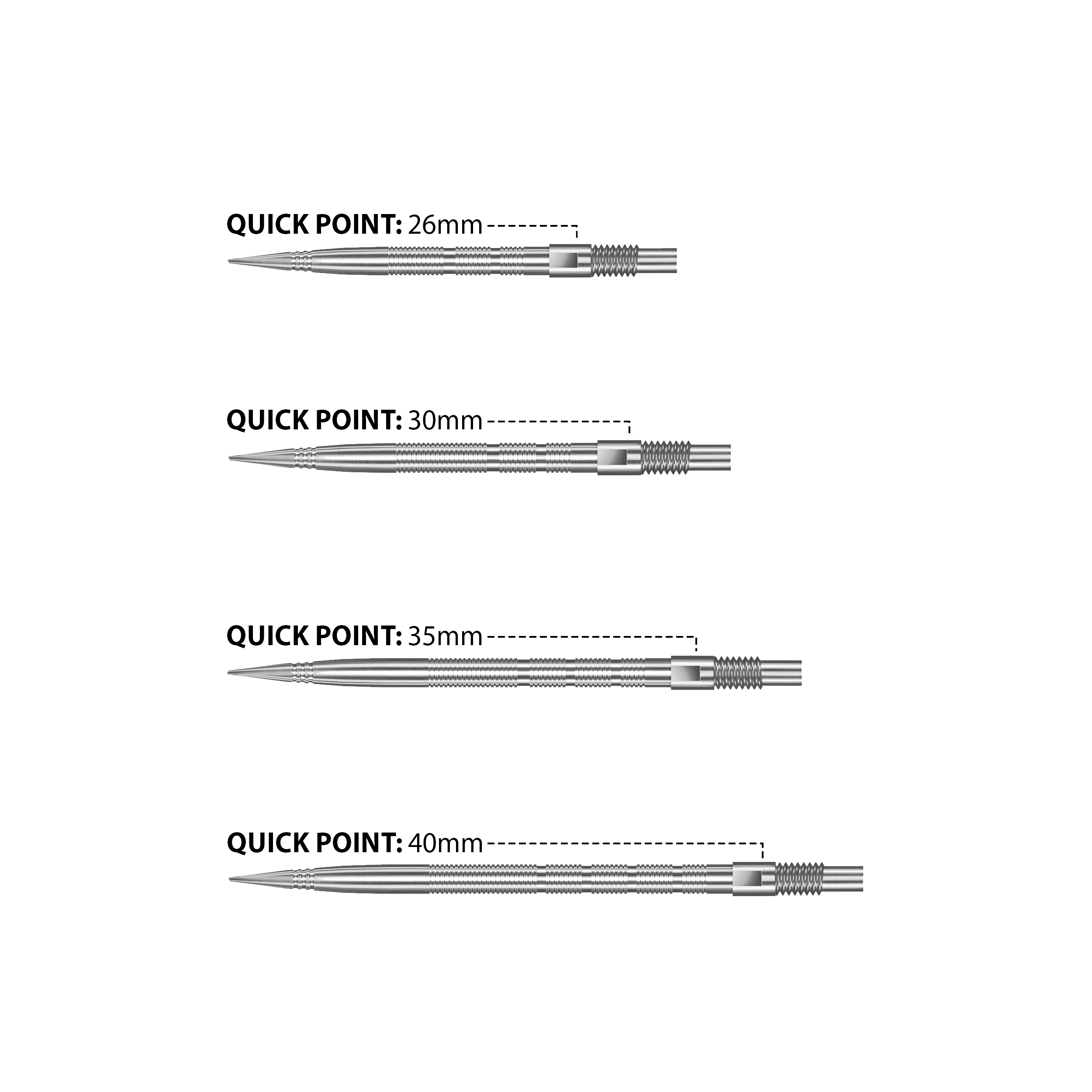 Špičky na šipky Harrows Quick Point Micro Ridge - stříbrné Hier sind Harrows Quick Point Micro Ridge Dartspitzen in Silber zu sehen. Sie haben eine gerillte Oberfläche für besseren Halt.