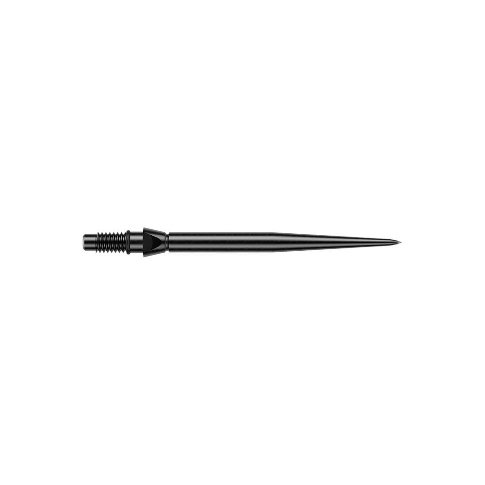 Špičky na šipky Winmau Switch Point Smooth Steel - černé Gezeigt wird eine schwarze glatte Steeldartspitze von Winmau. Die Spitze hat eine Länge von 26mm.