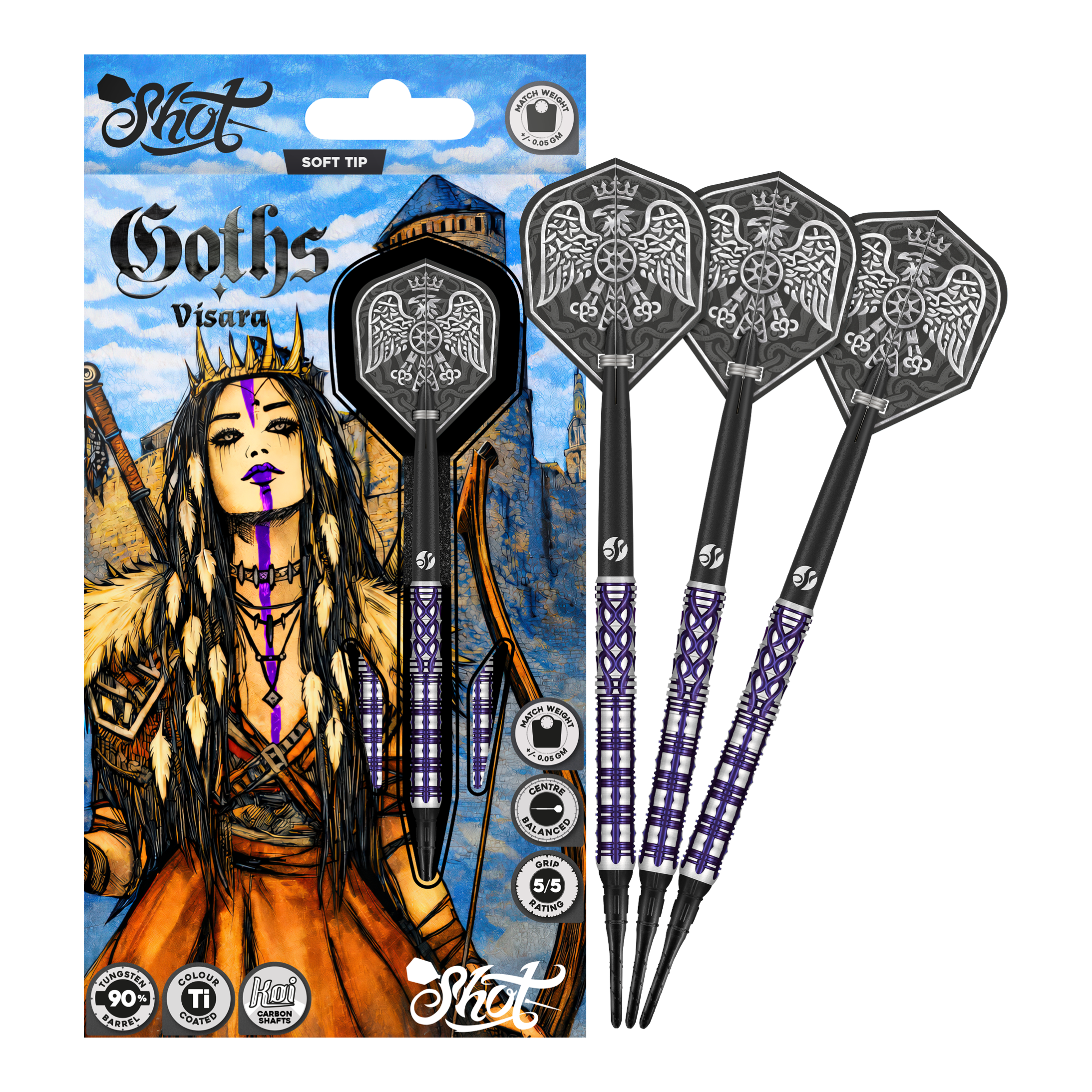 Šipky Shot Goths Visara Soft - 20g Šipky Shot Goths Visara Soft - 20g
