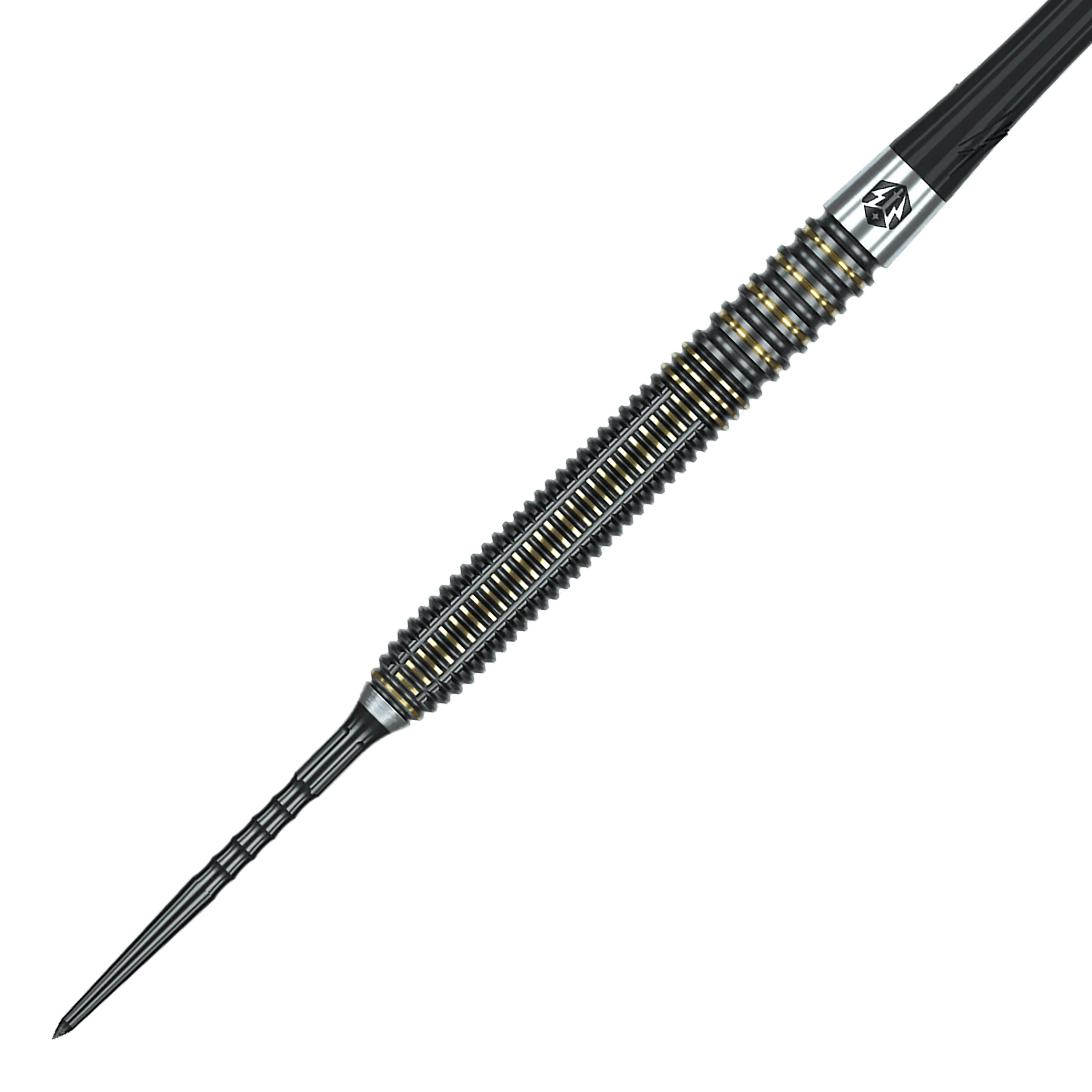 Gezeigt werden Caliburn V-Series V2 Steeldarts. Diese Darts sind für Präzision und gutes Handling bekannt.