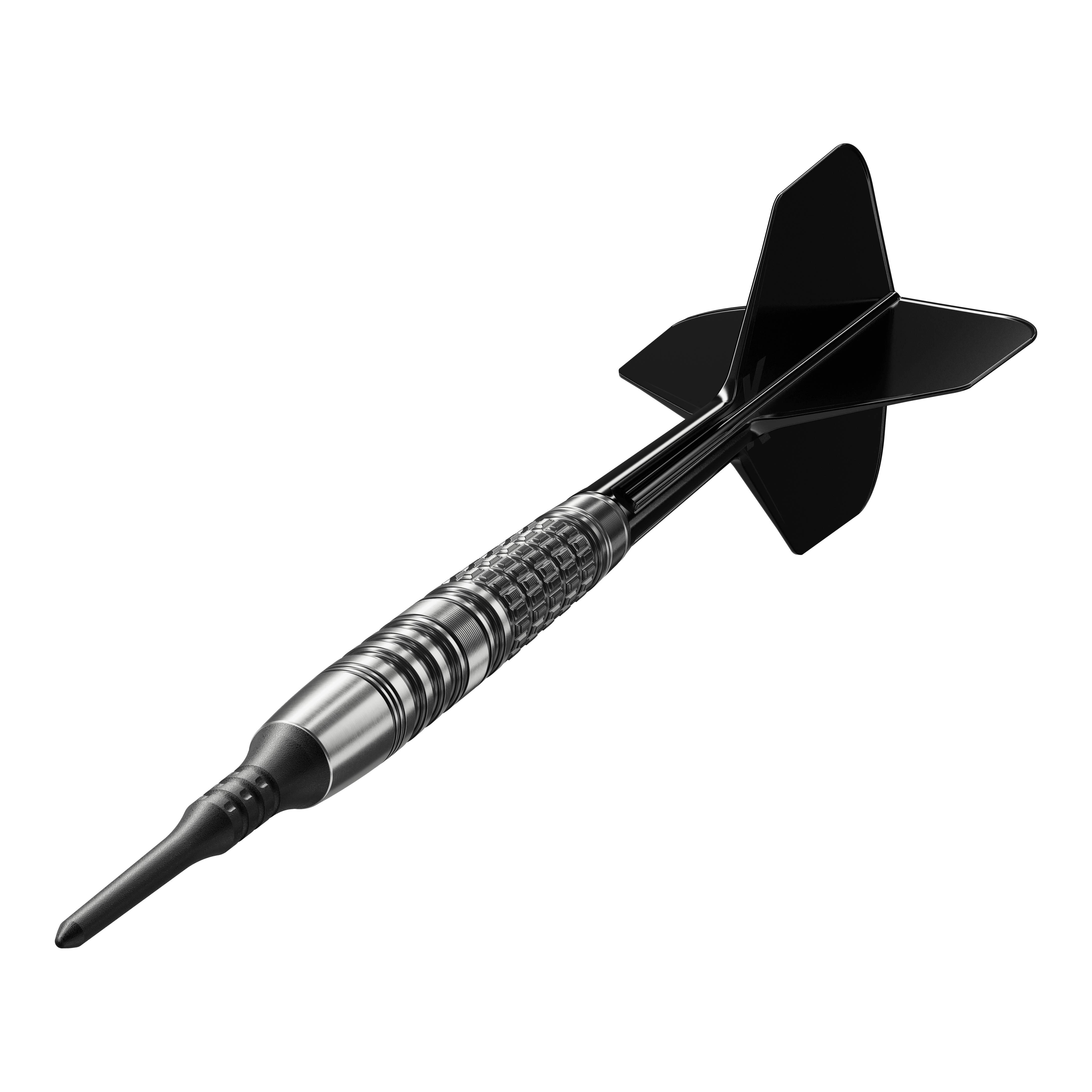 Měkké šipky Target Japan Black Marque Lumiere GEN3 - 18,5 g Das Bild zeigt einen Target Japan Black Marque Lumiere GEN3 Softdart mit einem Gewicht von 18,5g. Der Dartpfeil hat ein elegantes, schwarzes Design und eine strukturierte Griffzone.
