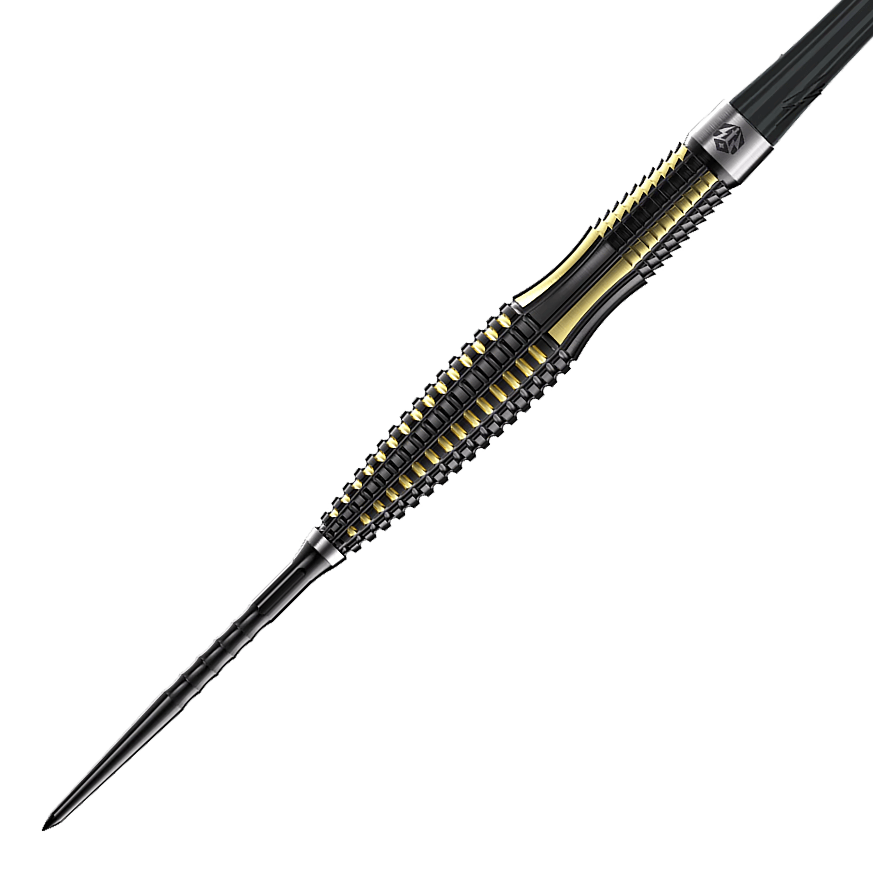 Abgebildet sind Caliburn V-Series V1 Steeldarts. Die Darts haben ein modernes Design.