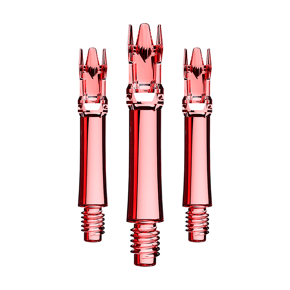Náhradní hřídele L-Systém - čirá červená Ein Set aus roten transparenten Ersatzshafts ist dargestellt. Die Shafts sind ordentlich angeordnet.