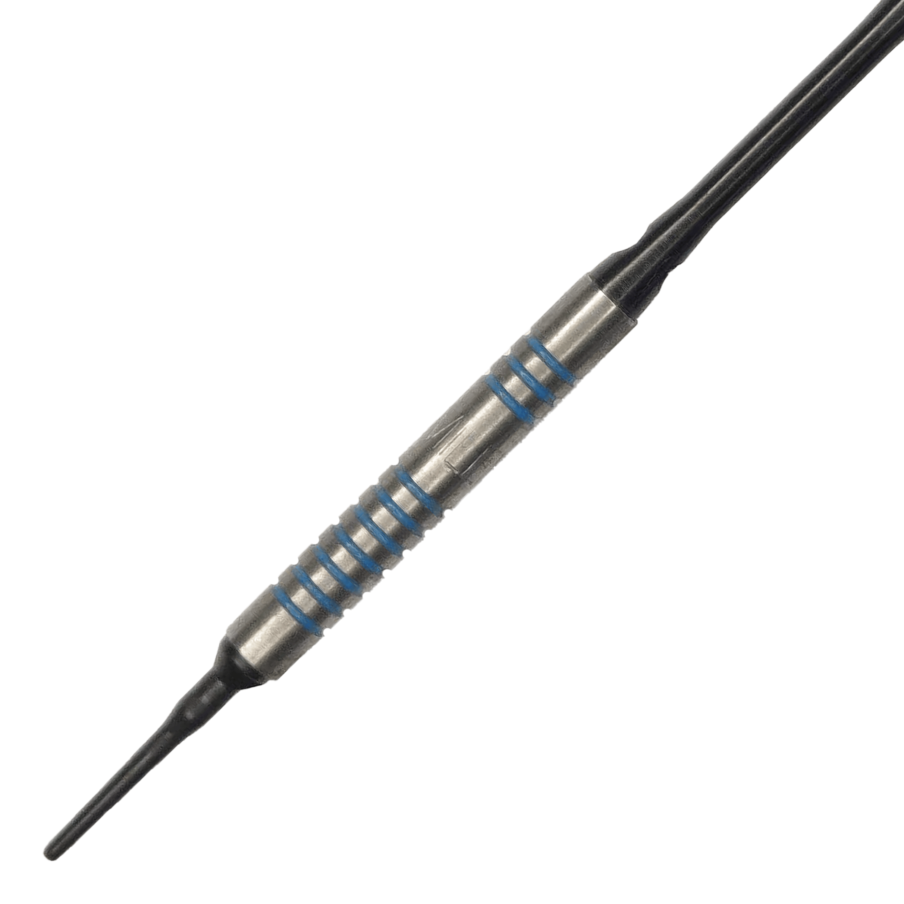 Měkké šipky McDart 85 Tungsten V1 - 17g Der McDart 85er Tungsten V1 Softdart wiegt 17 Gramm und hat ein silbernes Barrel mit blauen Rillen. Die Spitze ist aus Kunststoff und eignet sich für elektronische Dartscheiben.