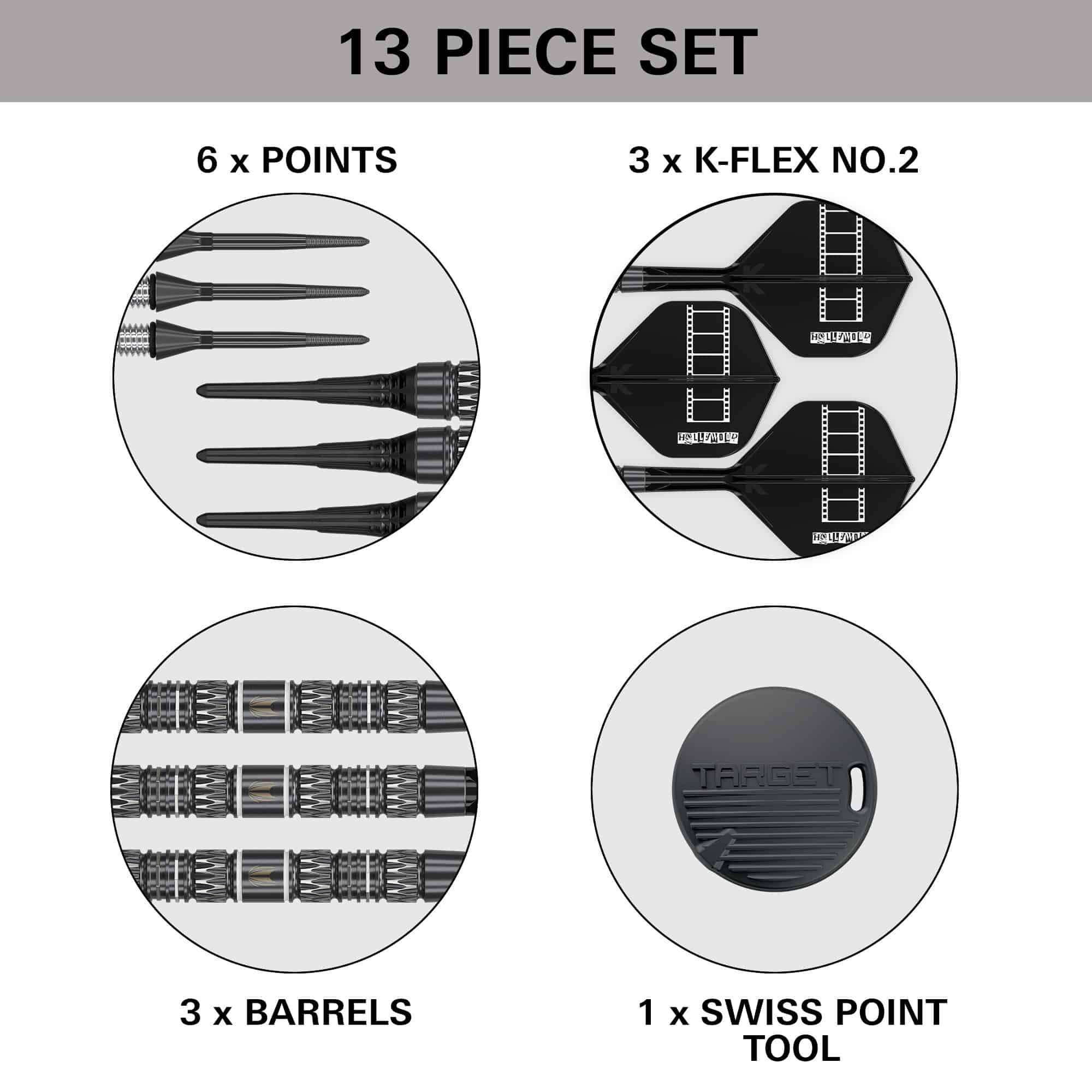 Šipky Target Chris Dobey 95K Soft - 18g Zu sehen sind Target Chris Dobey 95K Softdarts - 18g. Die Darts sind besonders für präzise Würfe entwickelt worden.
