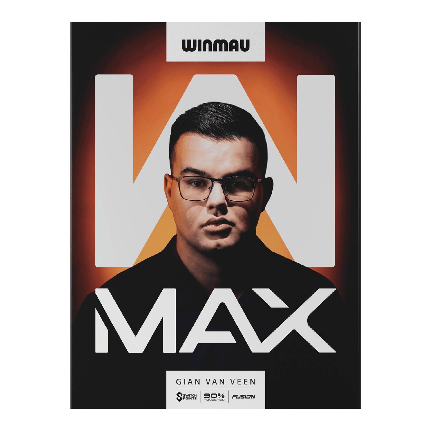 Šipky Winmau Gian Van Veen W-MAX Switch Point ocelové Auf dem Bild sind Winmau Gian Van Veen W-MAX Switch Point Steeldarts zu sehen. Die Drei Darts liegen nebeneinander.